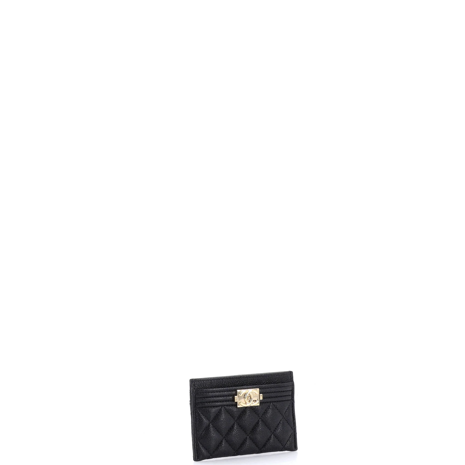 Boy Card Holder Quilted Caviar - Image 2