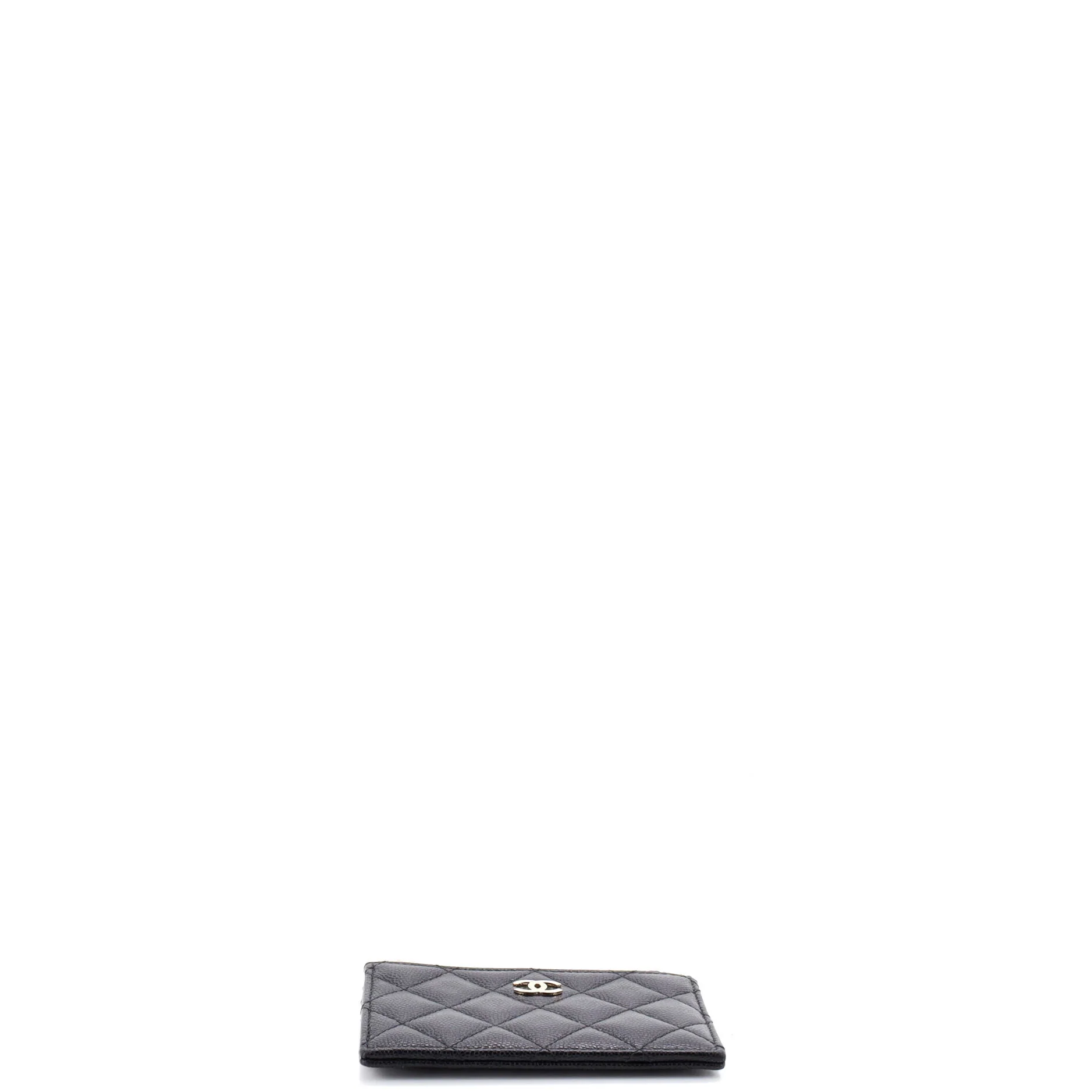 CC Zip Card Holder Quilted Caviar - Image 4