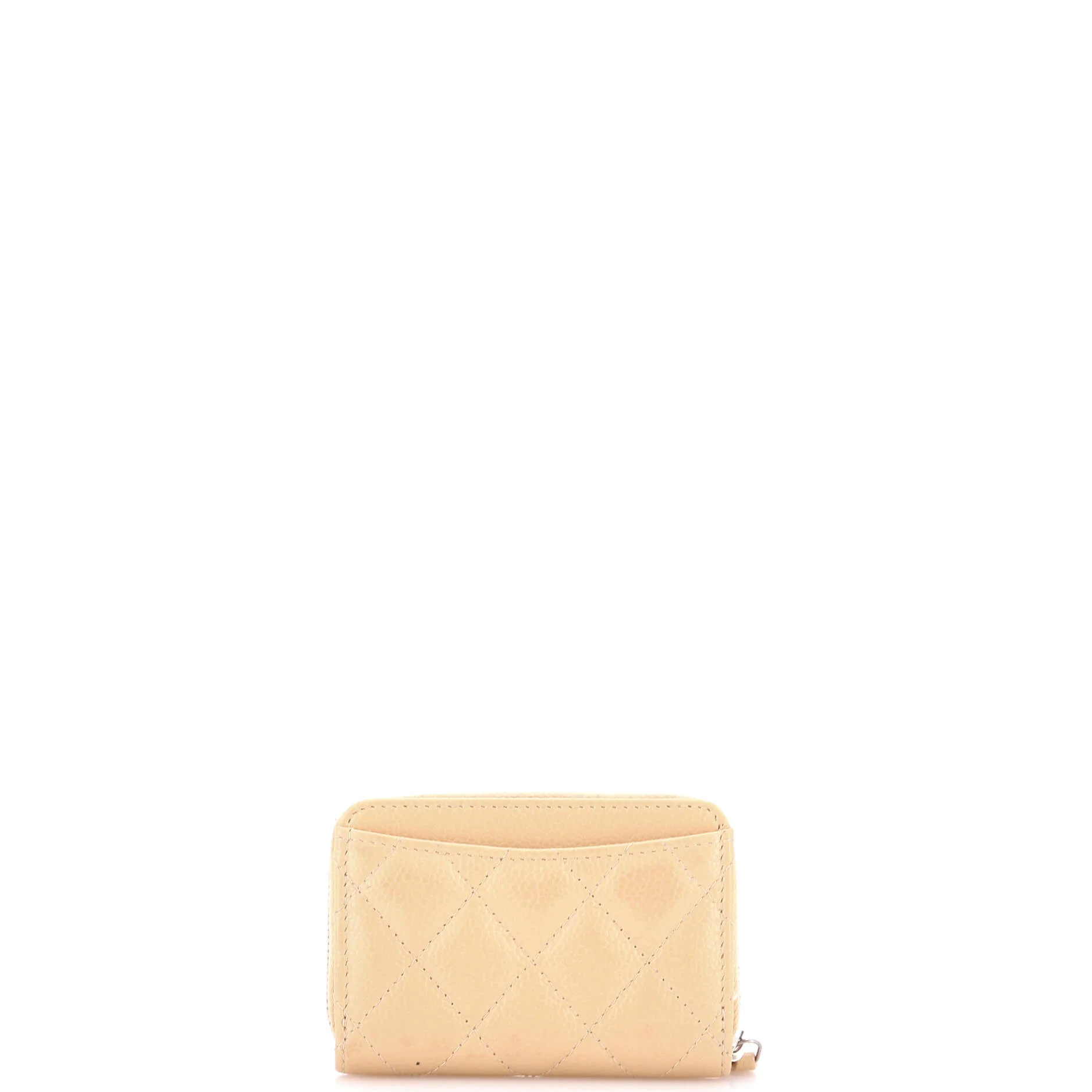CC Zip Coin Purse Quilted Caviar Small - Image 3