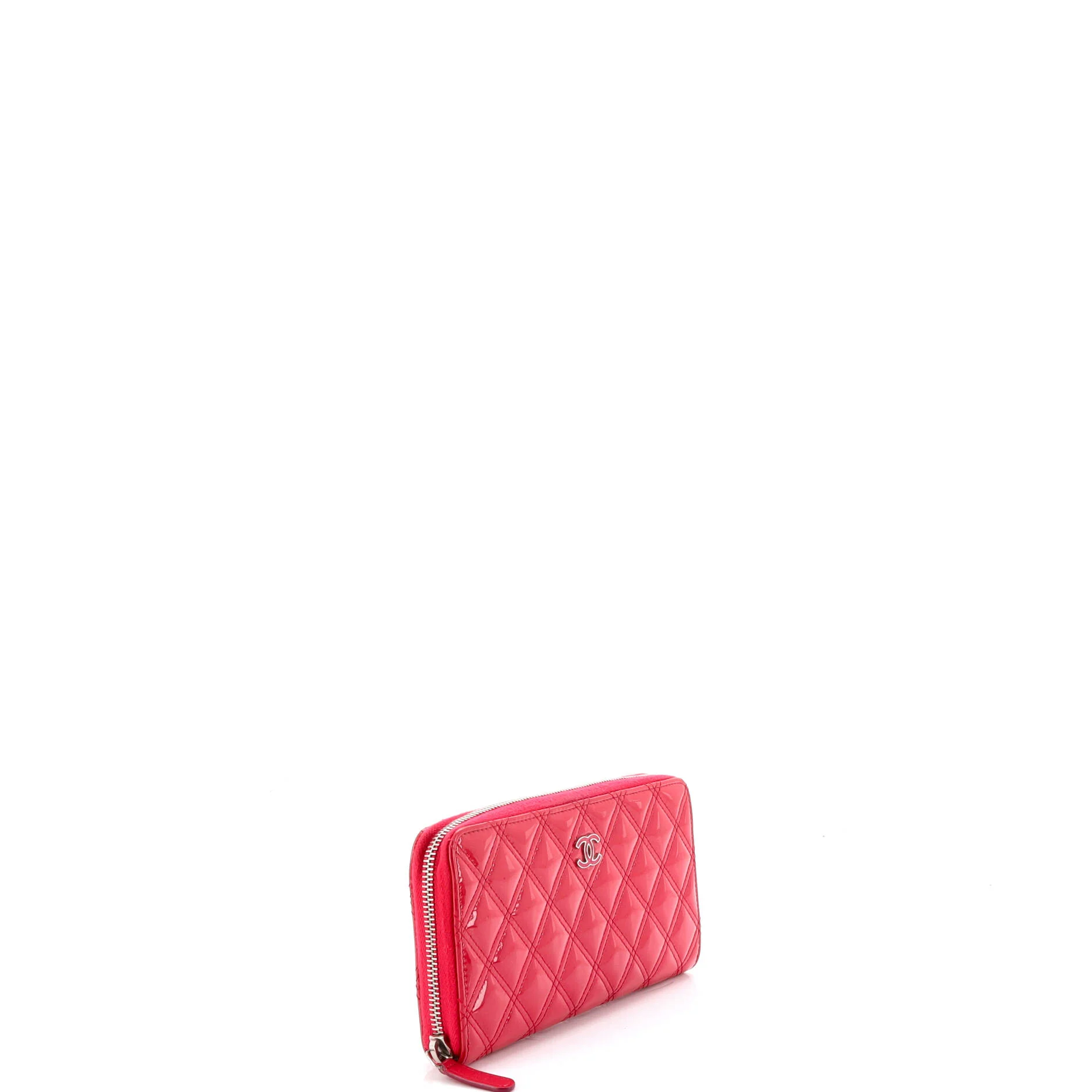 Double Stitch Zip Around Wallet Quilted Patent Long - Image 2