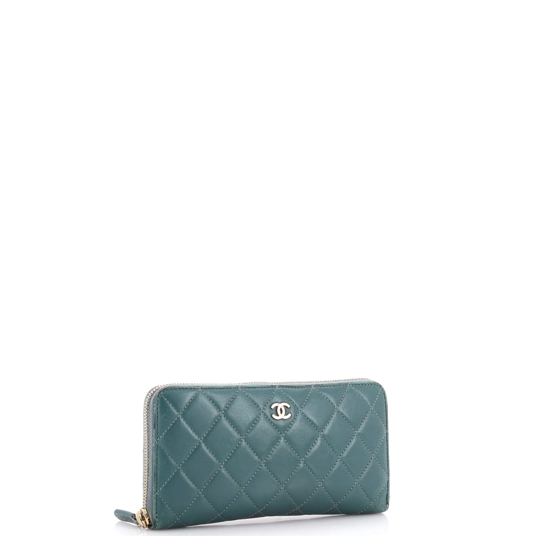 Zip Around Wallet Quilted Lambskin Long - Image 2