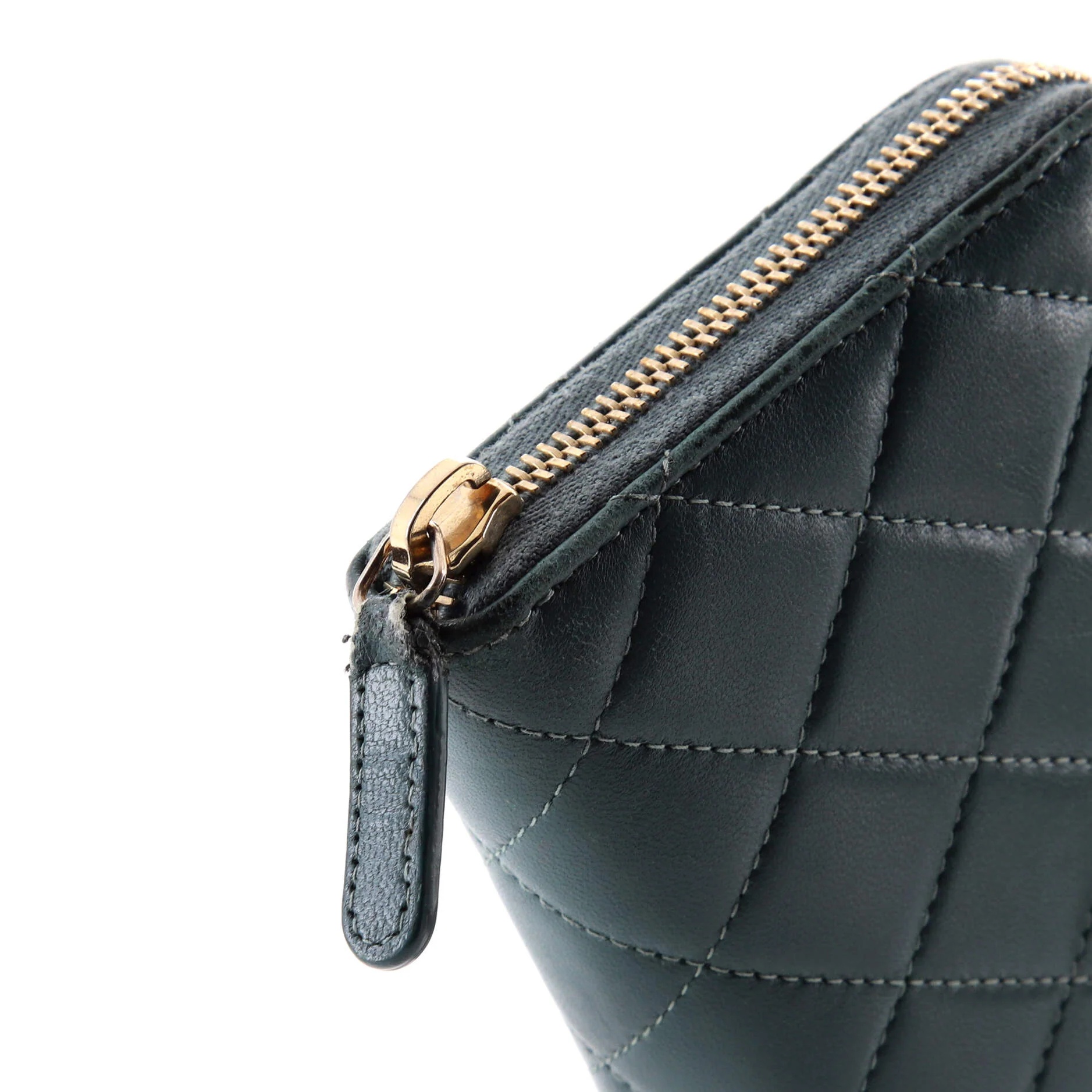 Zip Around Wallet Quilted Lambskin Long - Image 6