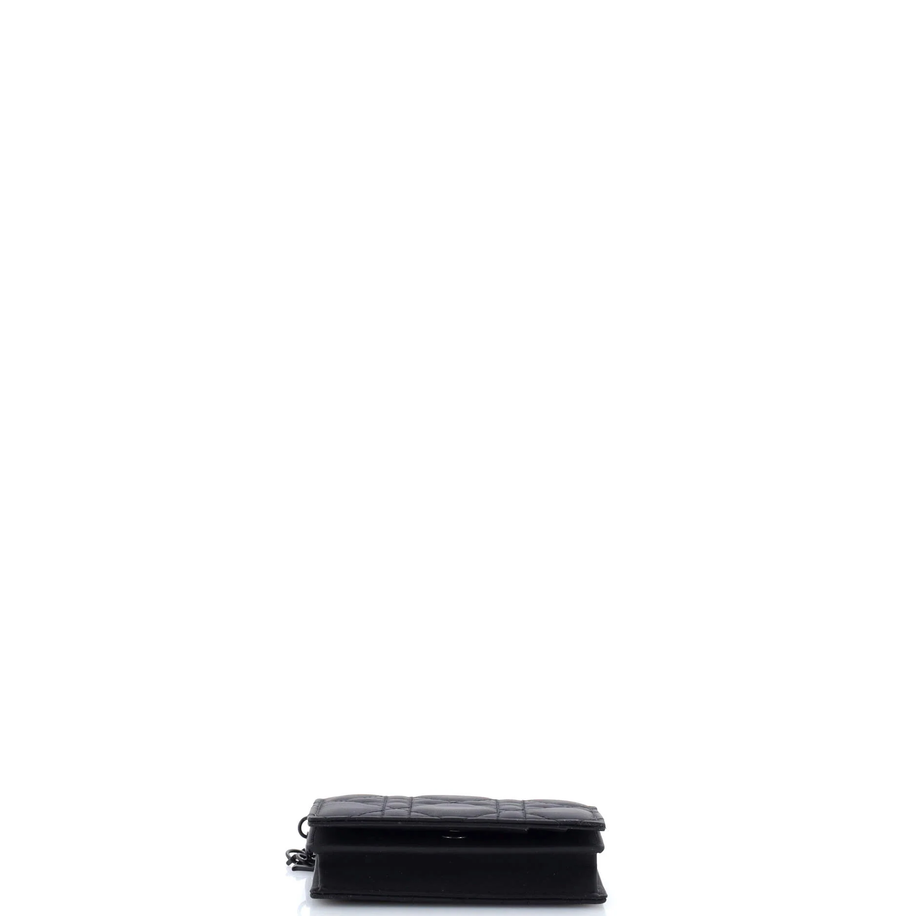 Ultra Matte Lady Dior Flap Card Case Cannage Quilt Calfskin - Image 4