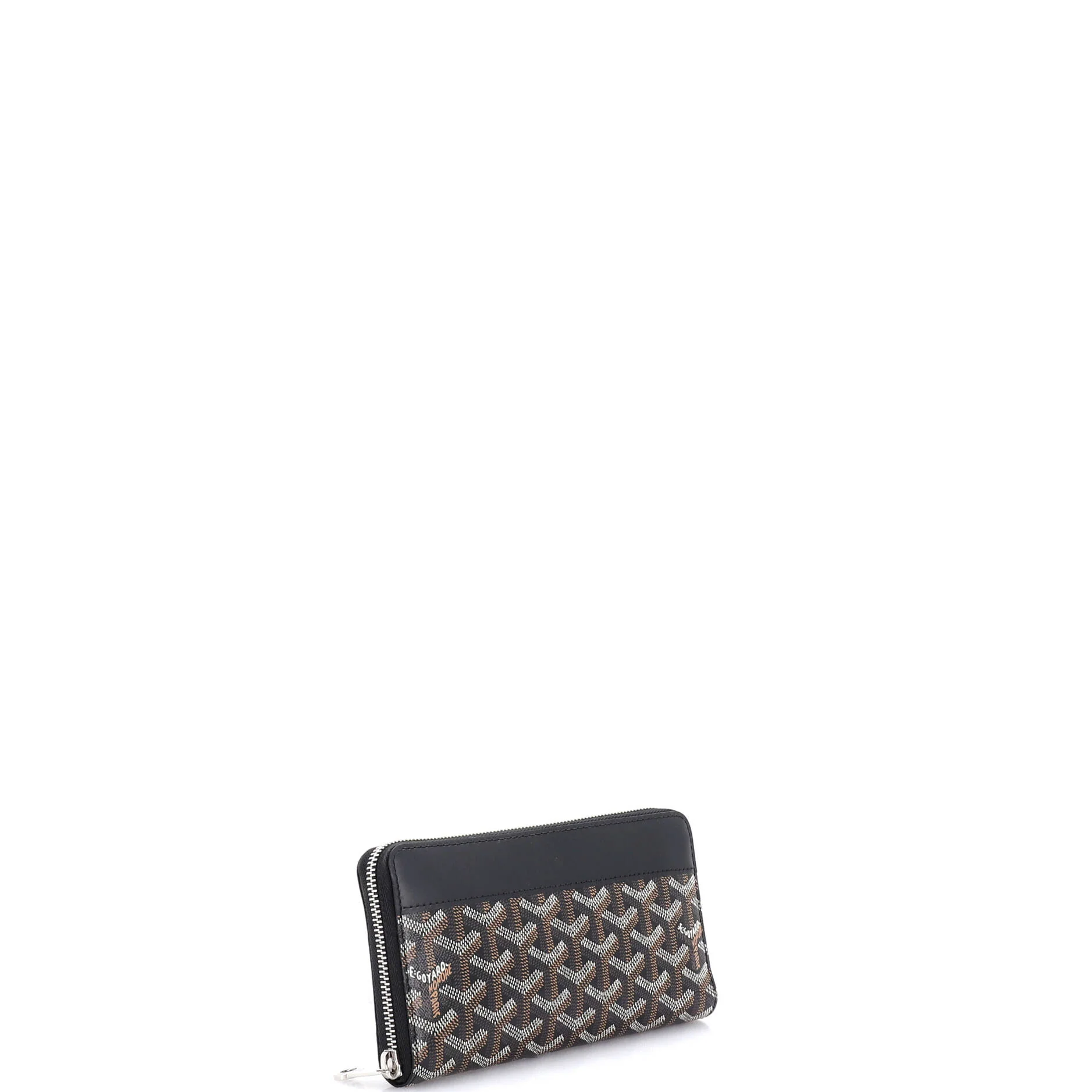 Matignon Zip Wallet Coated Canvas with Leather - Image 2