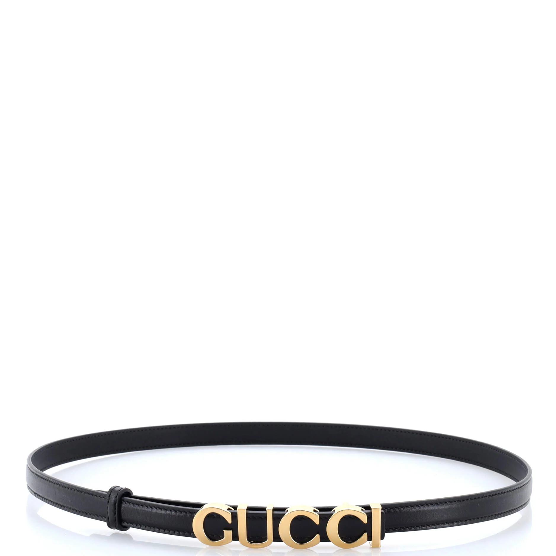 Logo Letters Buckle Belt Leather - Image 2