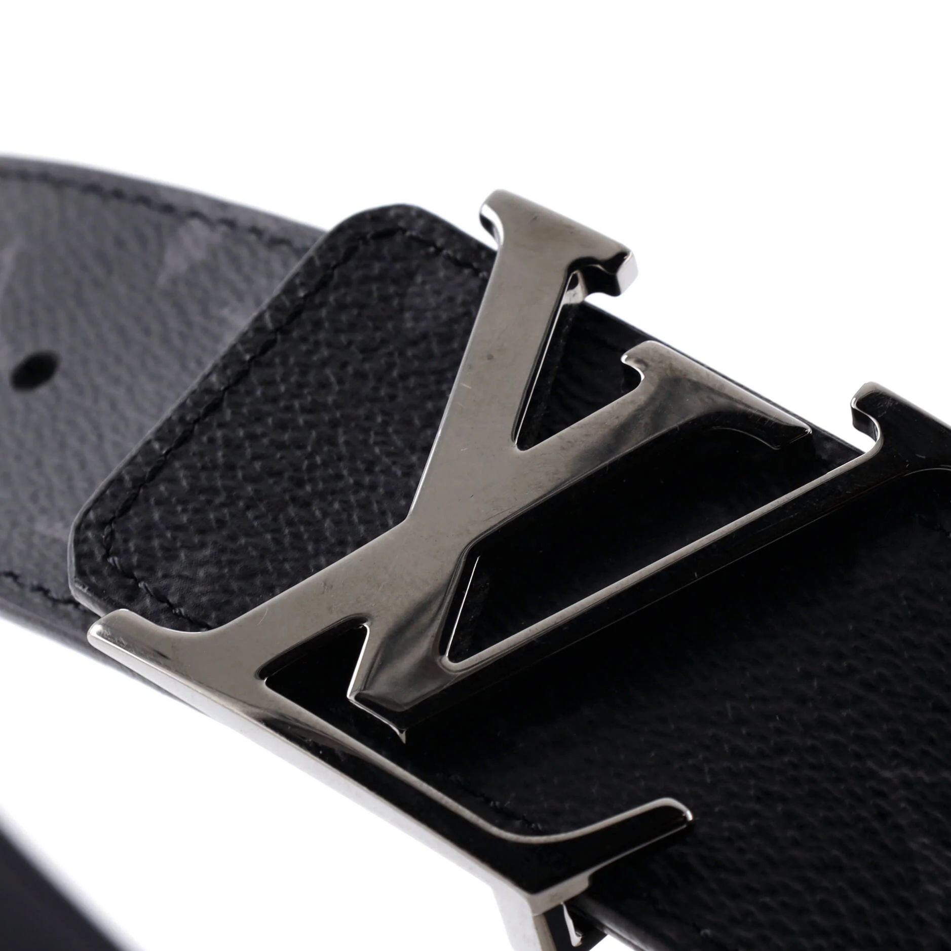 LV Line Reversible Belt Monogram Eclipse Canvas and Leather Wide - Image 4