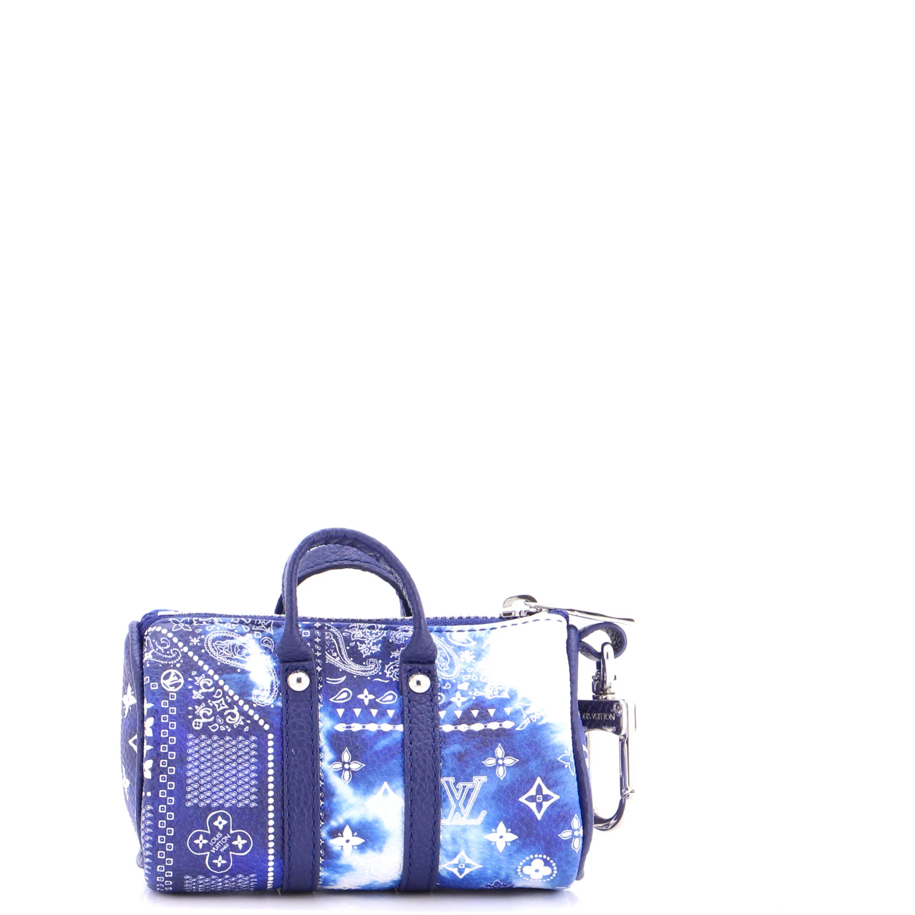 Mini Keepall Bag Charm And Key Holder Limited Edition Monogram Bandana Leather - Image 3
