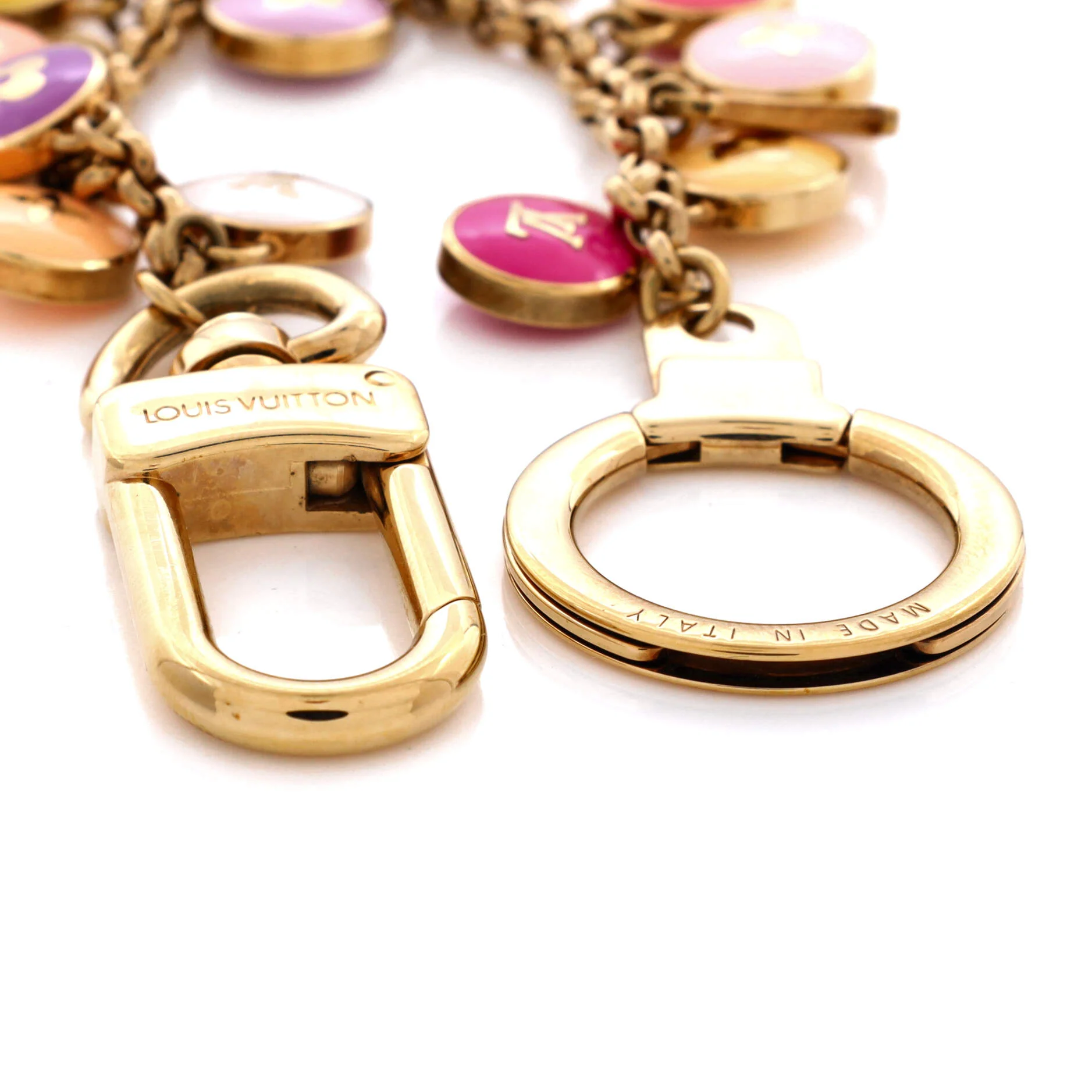 Pastilles Bag Charm and Key Holder Metal and Enamel - Image 3