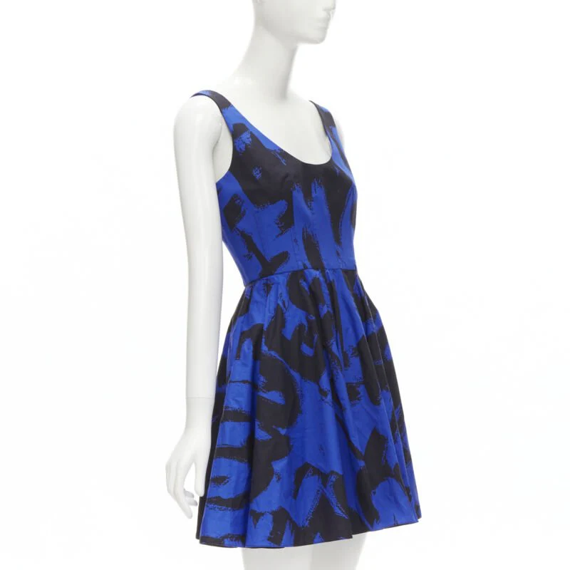 Women's Alexander McQueen abstract print scoop dress - Image 9