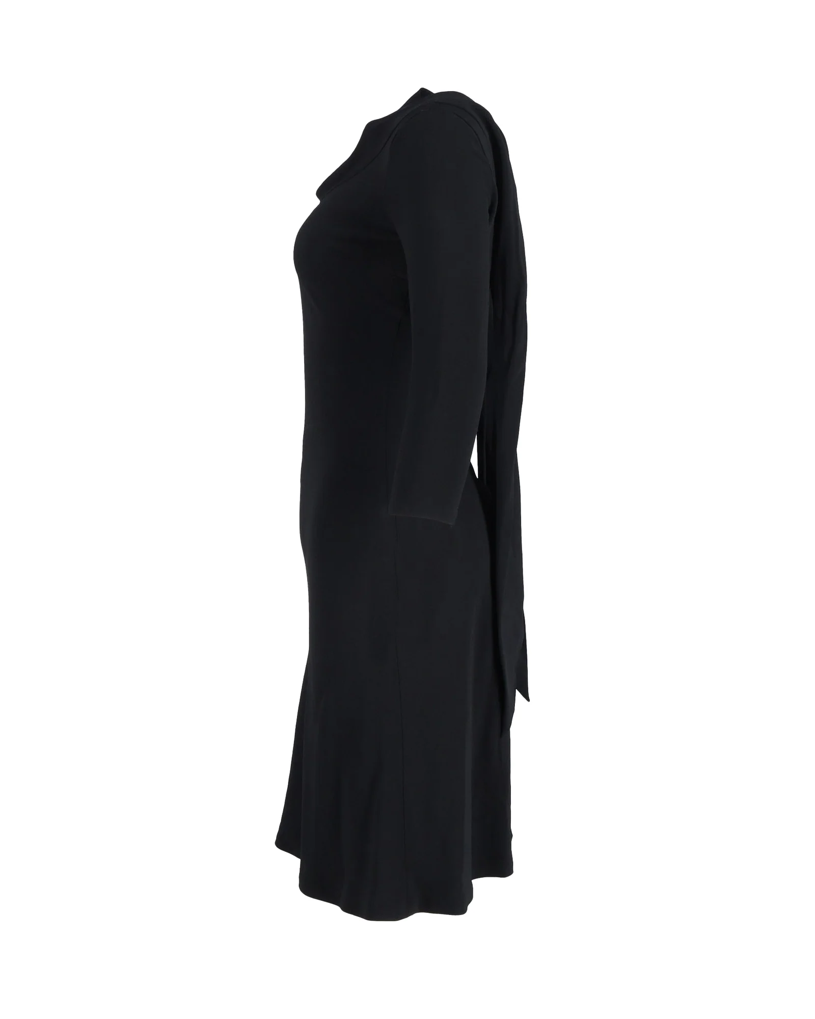 Women's Alexander McQueen Back Bow Quarter Sleeve Dress in Black Acetate - Image 2
