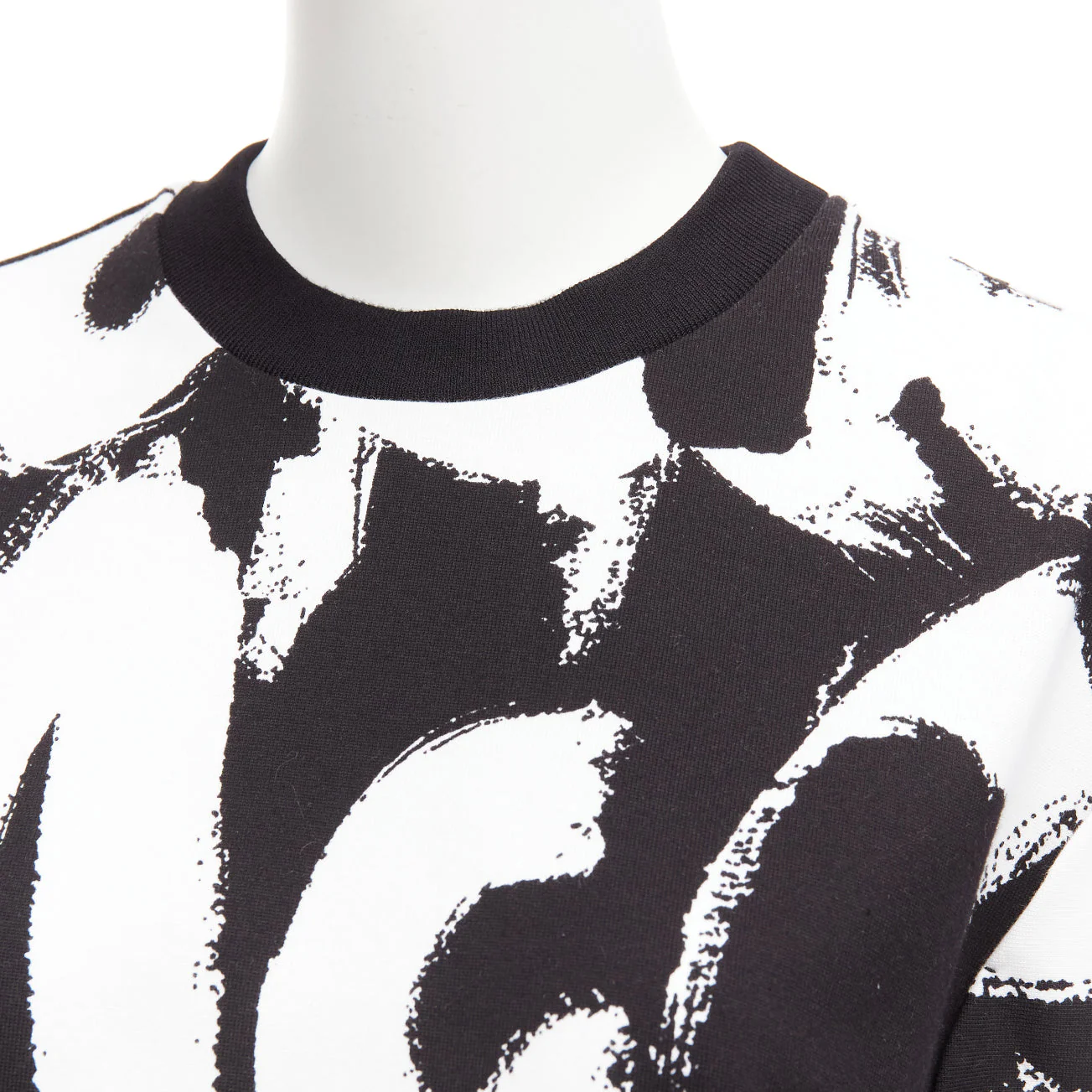 Women's Alexander McQueen cotton graffiti boxy top - Image 8