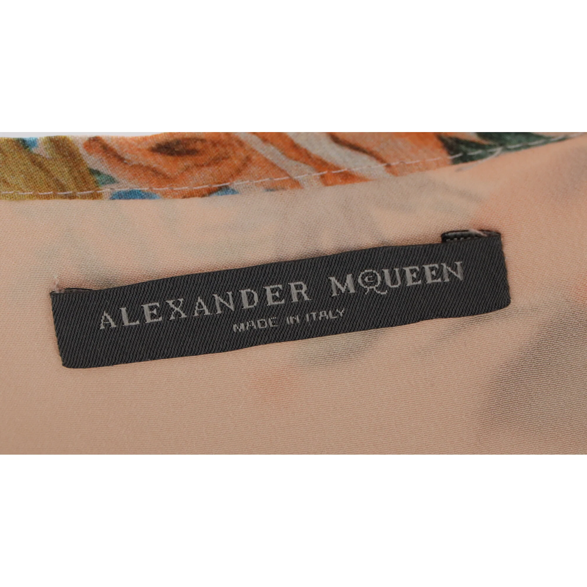 Women's Alexander McQueen Mini Dress in Floral Print Silk - Image 10