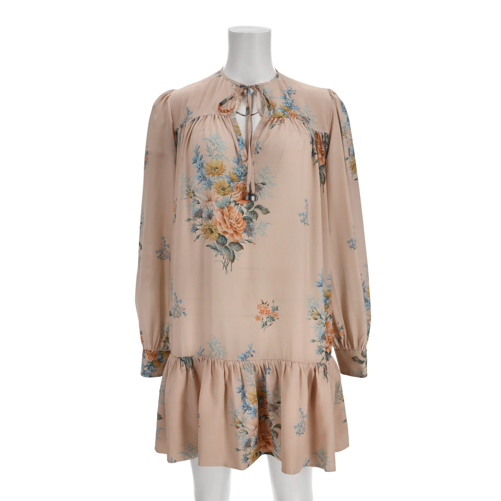 Women's Alexander McQueen Mini Dress in Floral Print Silk - Image 7