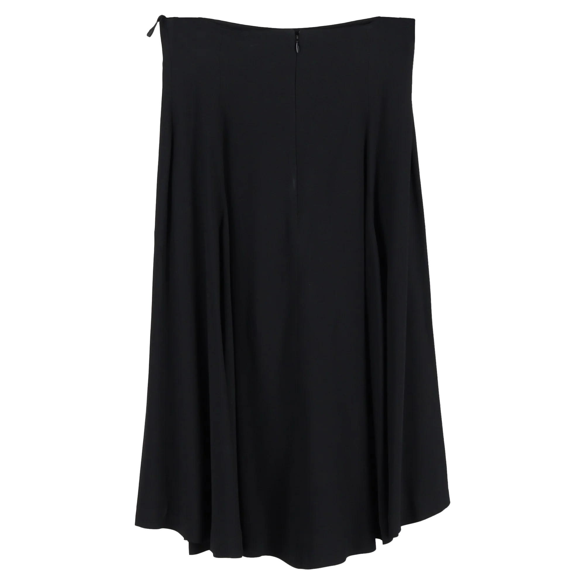 Women's Alexander McQueen Pleated Midi Skirt in Black Polyester - Image 2