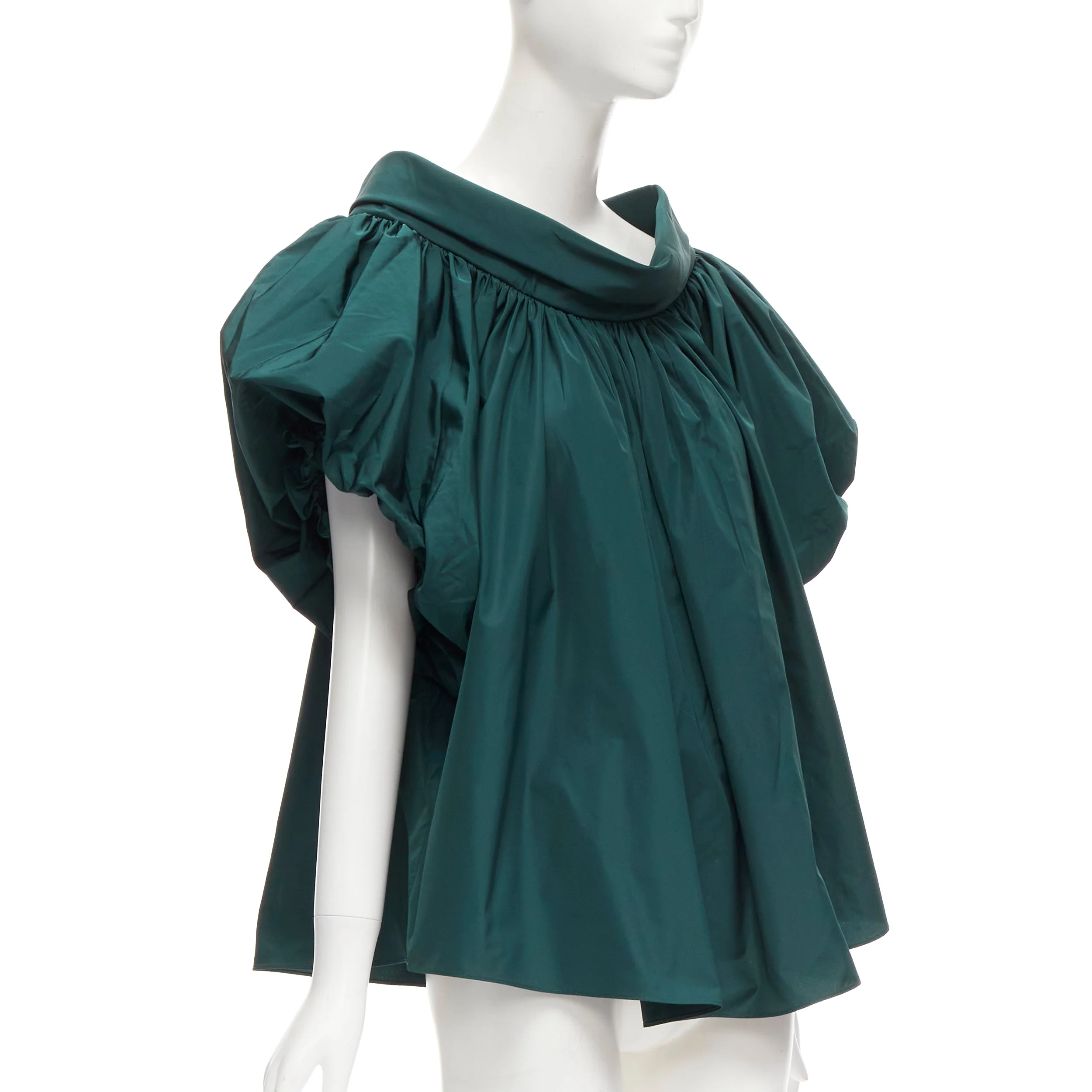 Women's Alexander McQueen puff sleeve bateau high collar top - Image 7