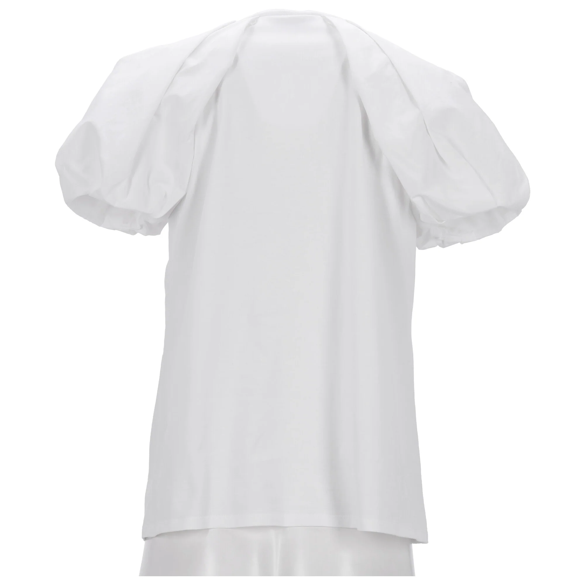 Women's Alexander McQueen Puff Sleeve T-shirt in White Cotton - Image 8