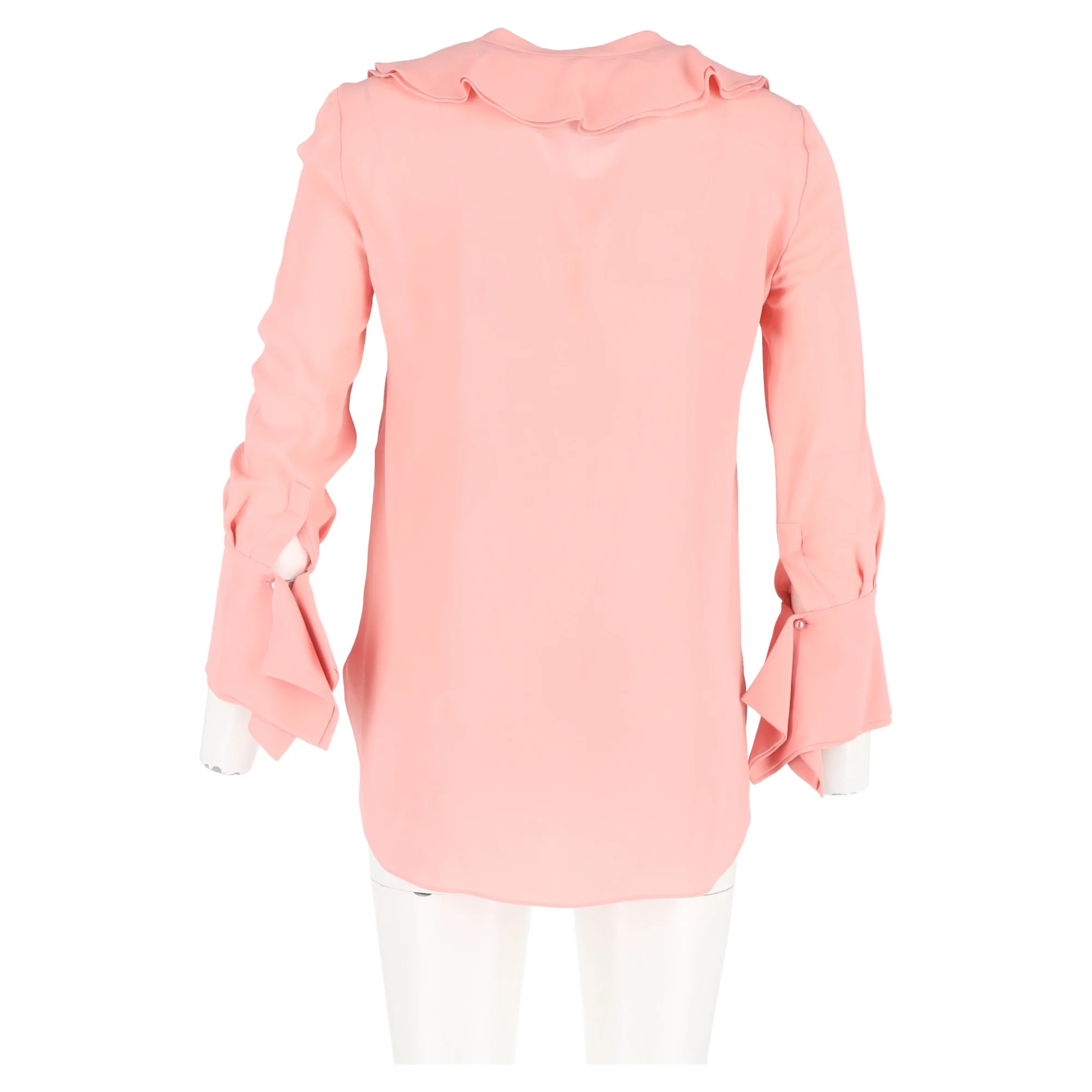 Women's Alexander McQueen Ruffled Shirt in Pink Polyester - Image 6