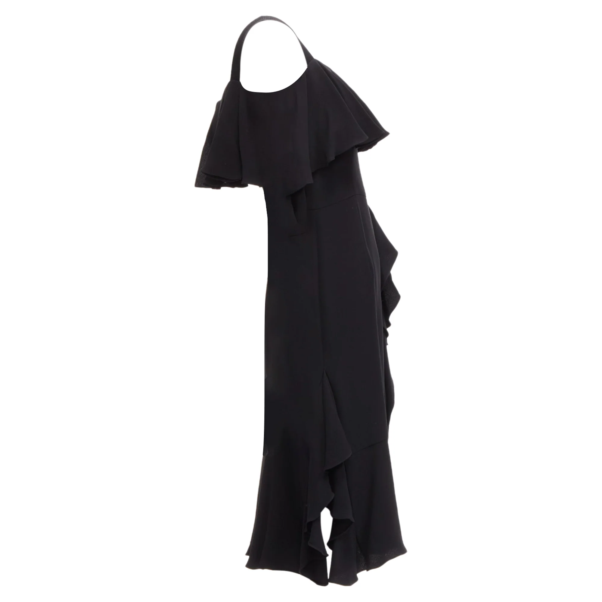 Women's Alexander McQueen silk asymmetric flutter cocktail dress - Image 4