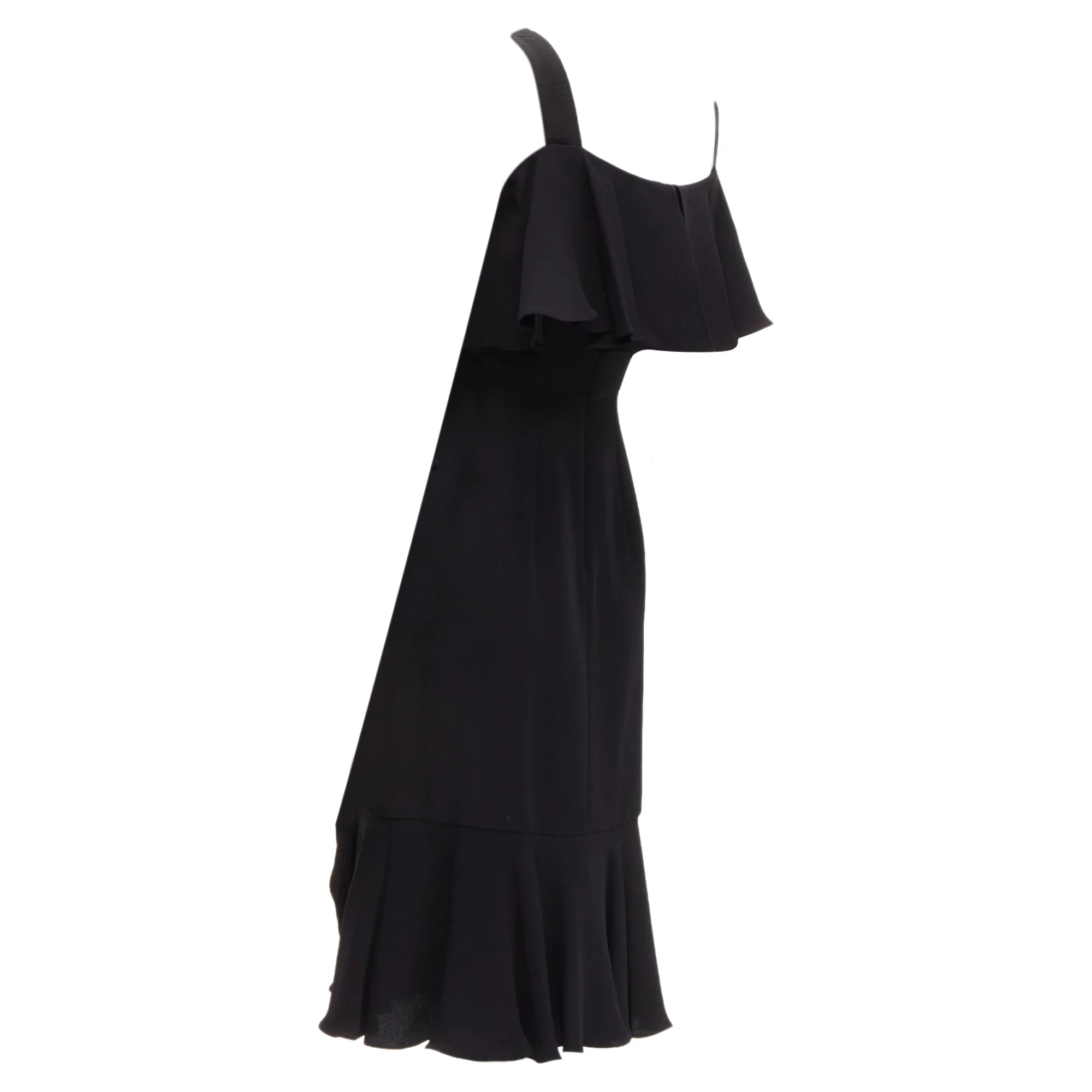 Women's Alexander McQueen silk asymmetric flutter cocktail dress - Image 6