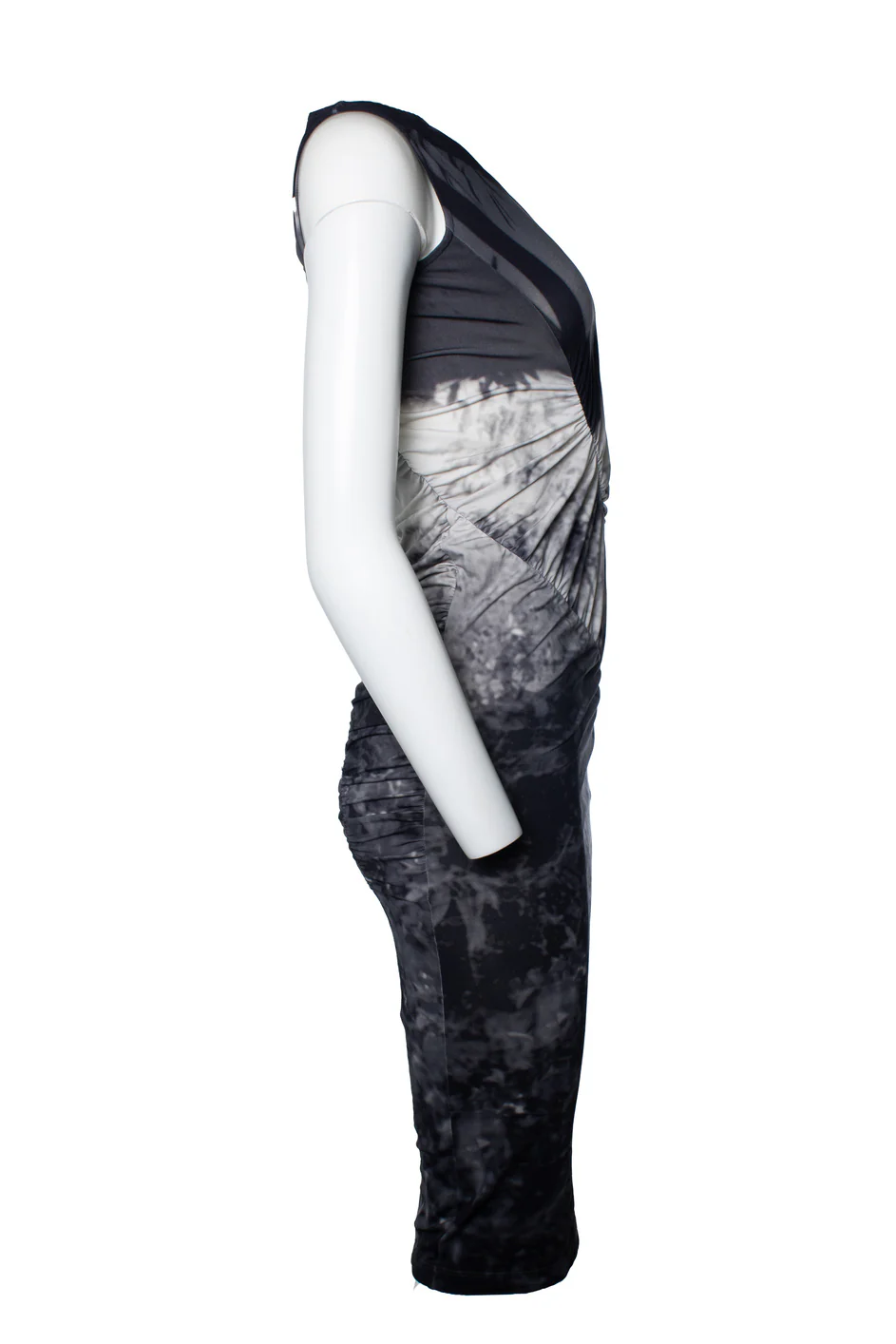 Women's McQ Digital printed dress in grey - Image 4