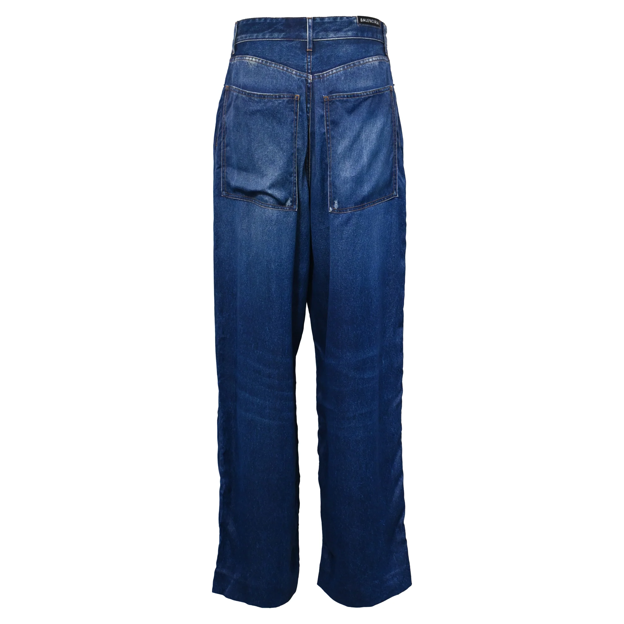 Men's Balenciaga Men's Trompe L'oeil Jeans in Blue 100% Viscose - Image 3