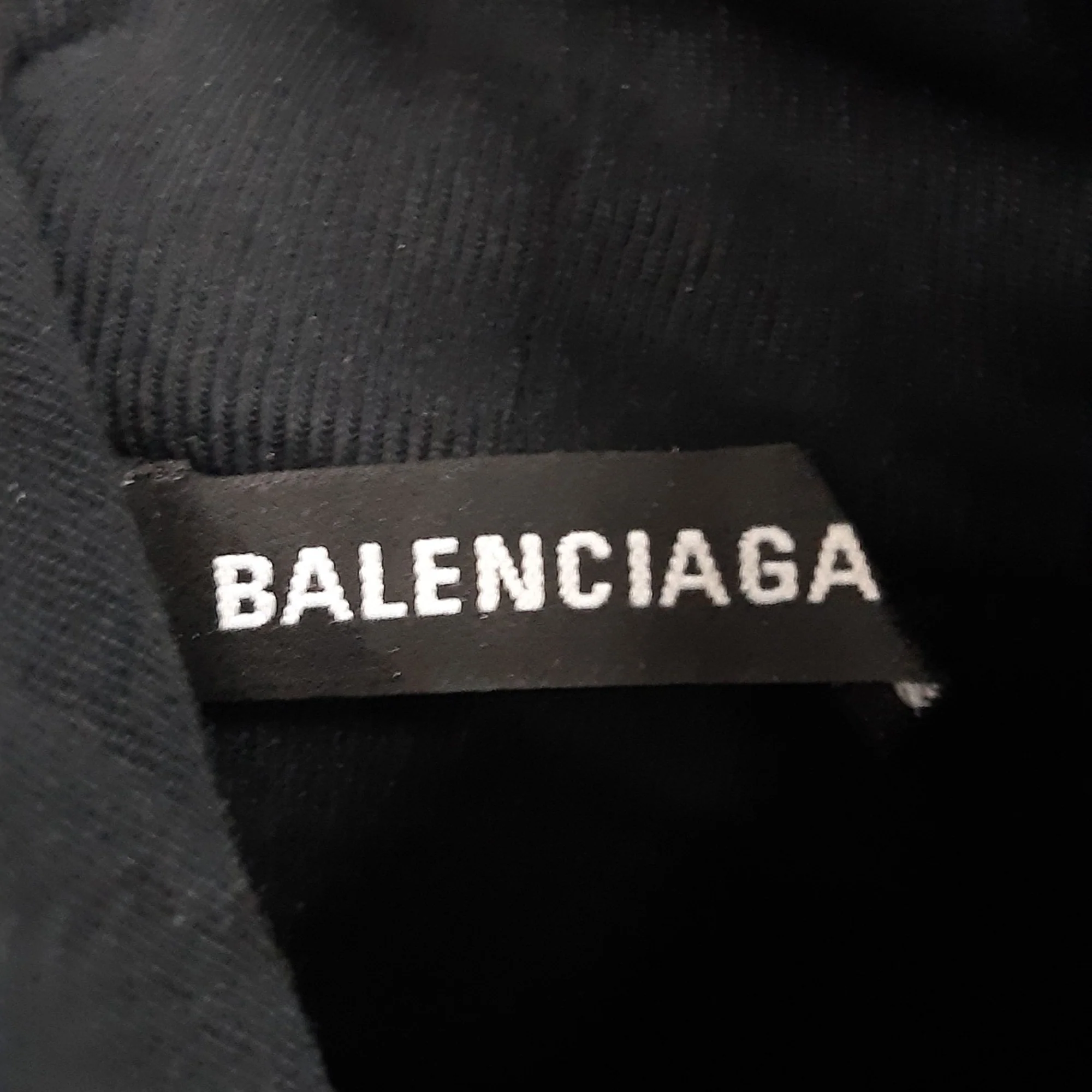 Men's Balenciaga Printed Crewneck T-Shirt in Black Cotton - Image 4