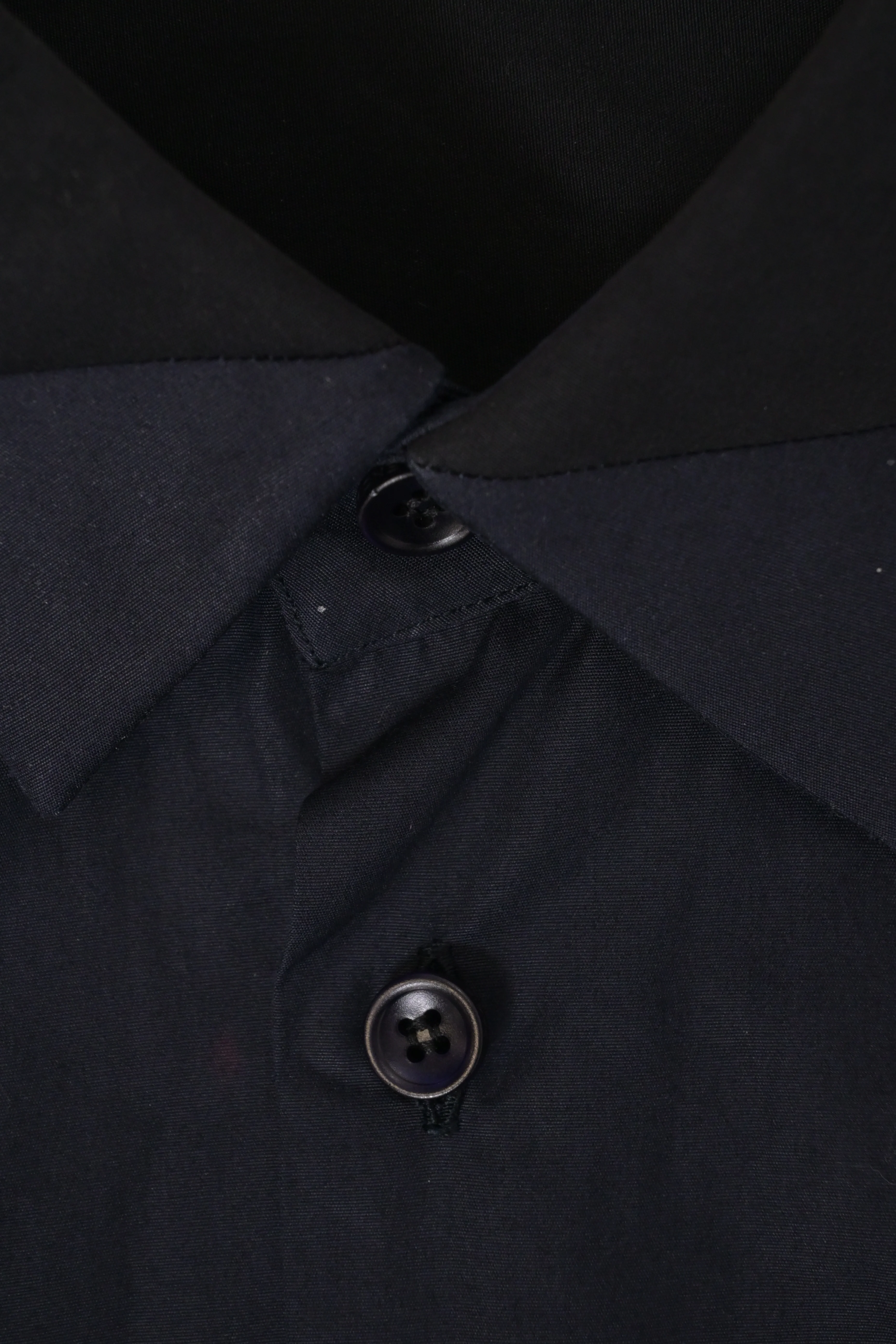 Men's Balenciaga Shirt in Navy Blue Cotton - Image 8