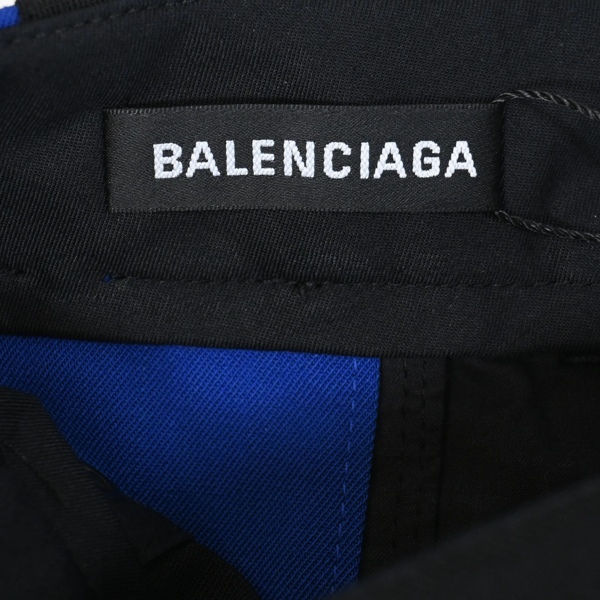 Men's Balenciaga Striped Twill Trousers in Black Cotton - Image 4