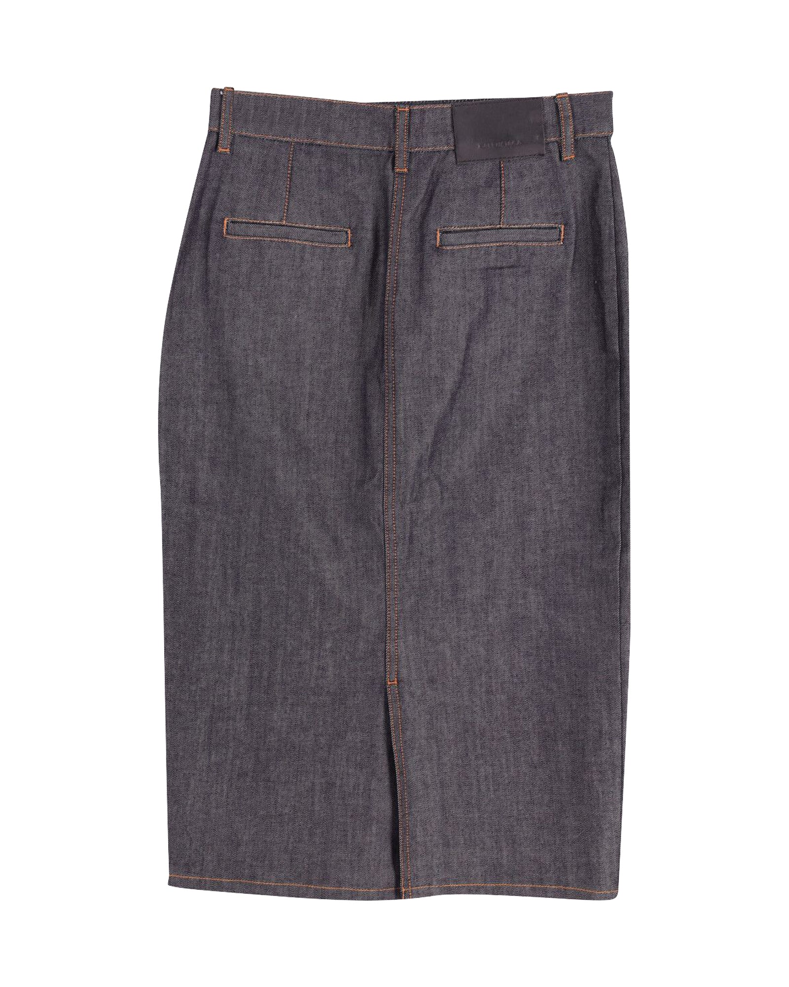 Women's Balenciaga Denim Skirt with Diamond Pockets in Navy Blue Cotton - Image 2