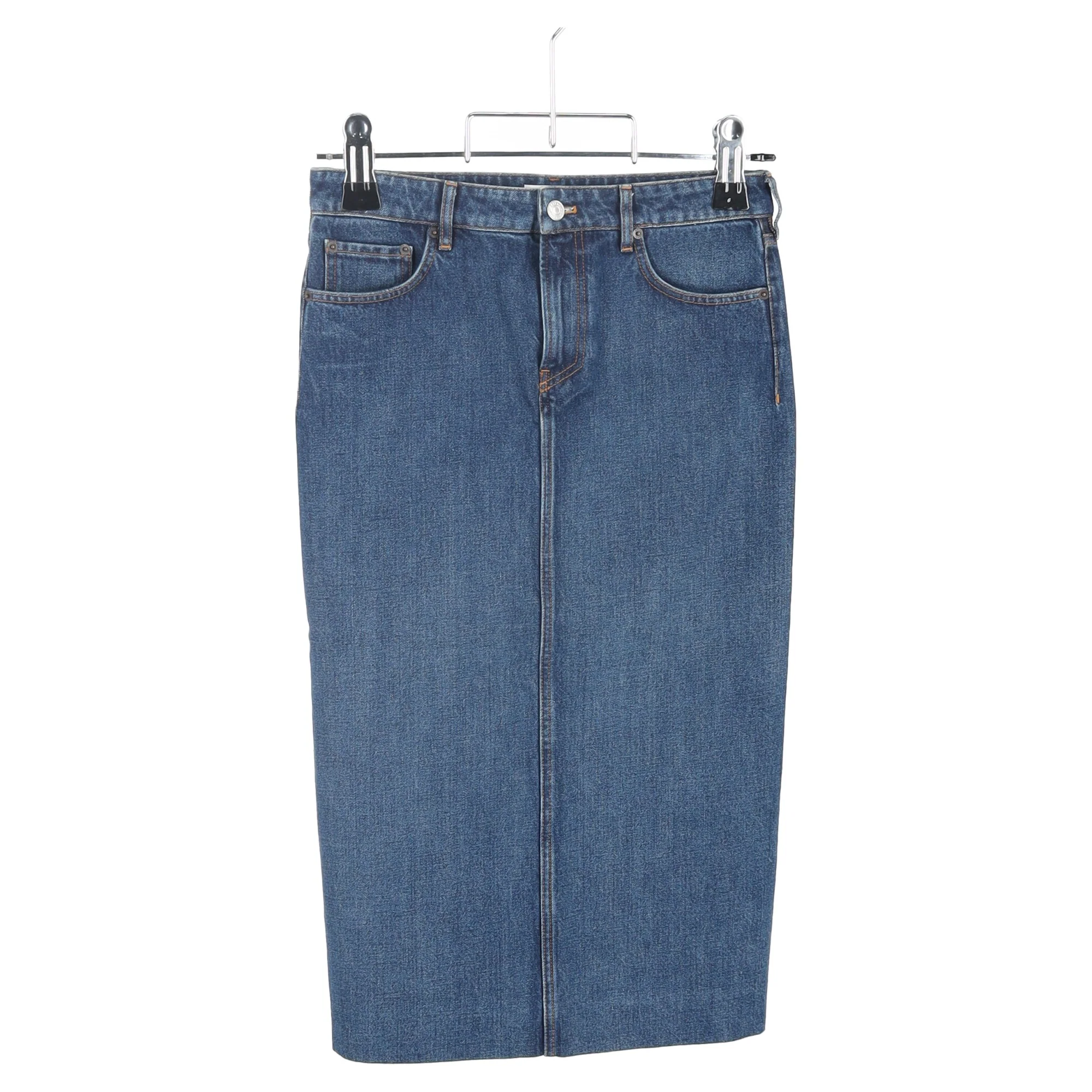 Women's Balenciaga Midi Skirt in Blue Denim - Image 6