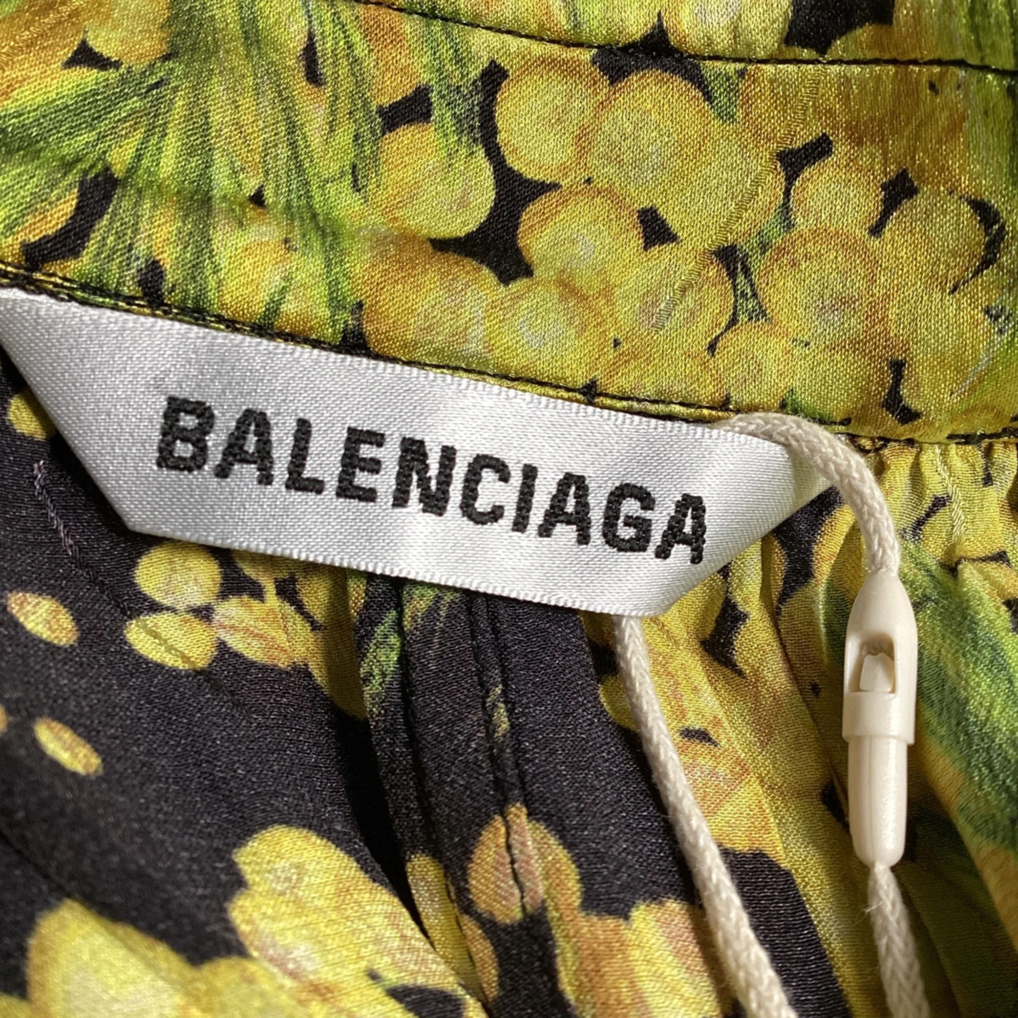 Women's Balenciaga Mimosa Print Blouse in Yellow Silk - Image 6