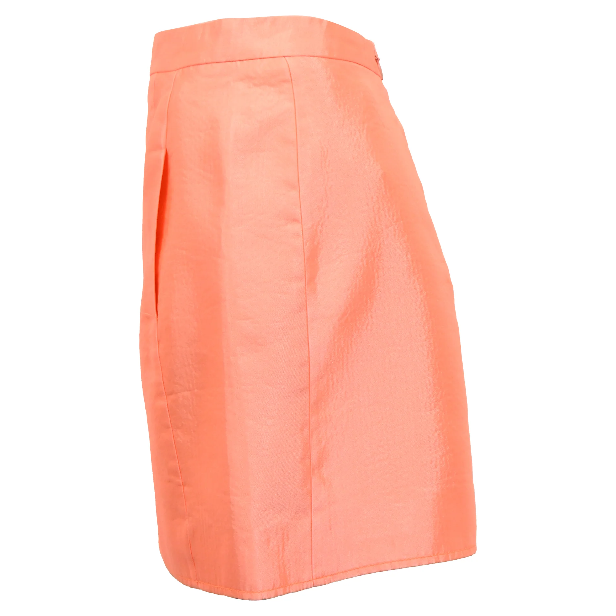 Women's Balenciaga Mini Skirt in Orange Acetate - Image 2