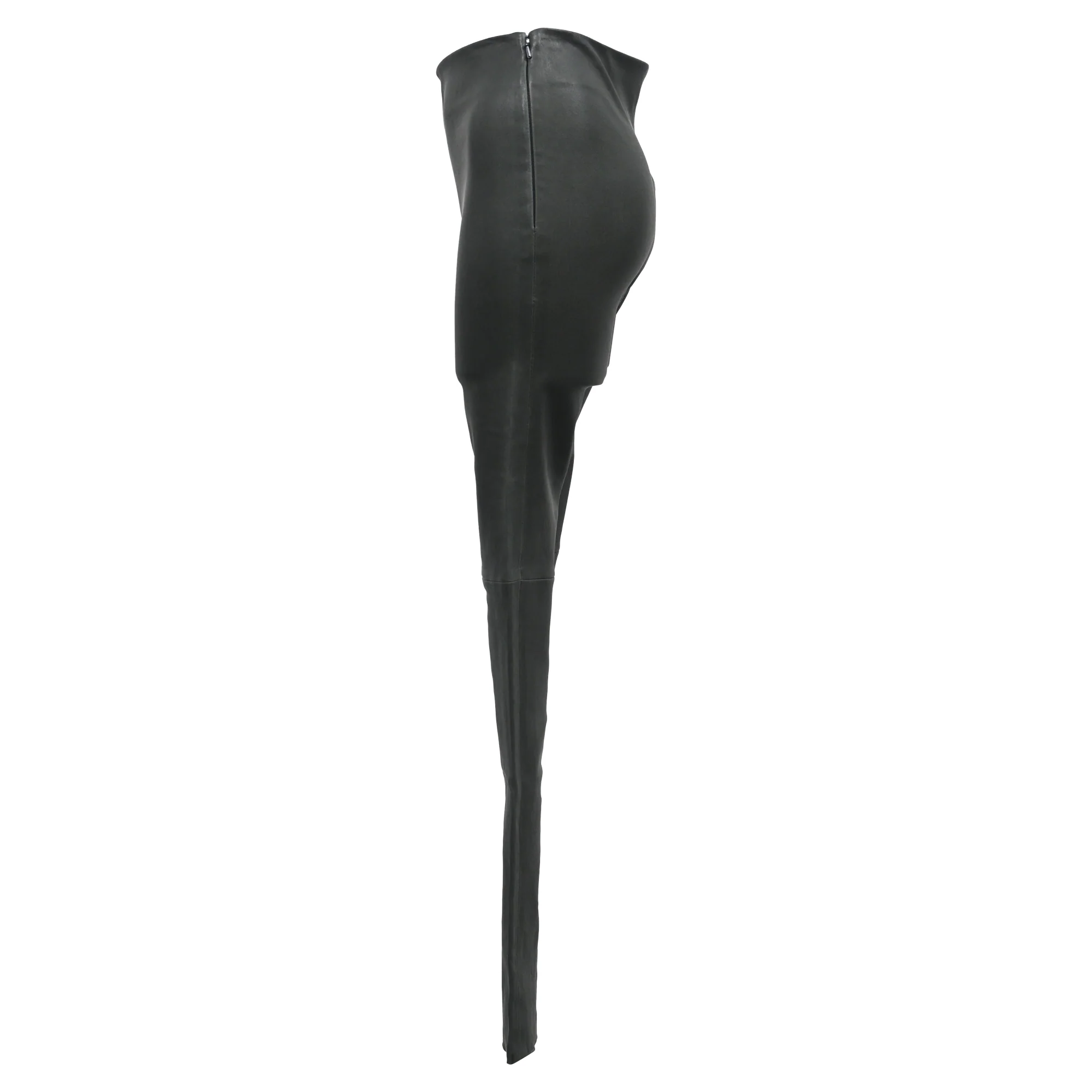 Women's  Balenciaga Paneled Skinny Pants in Black Leather - Image 2