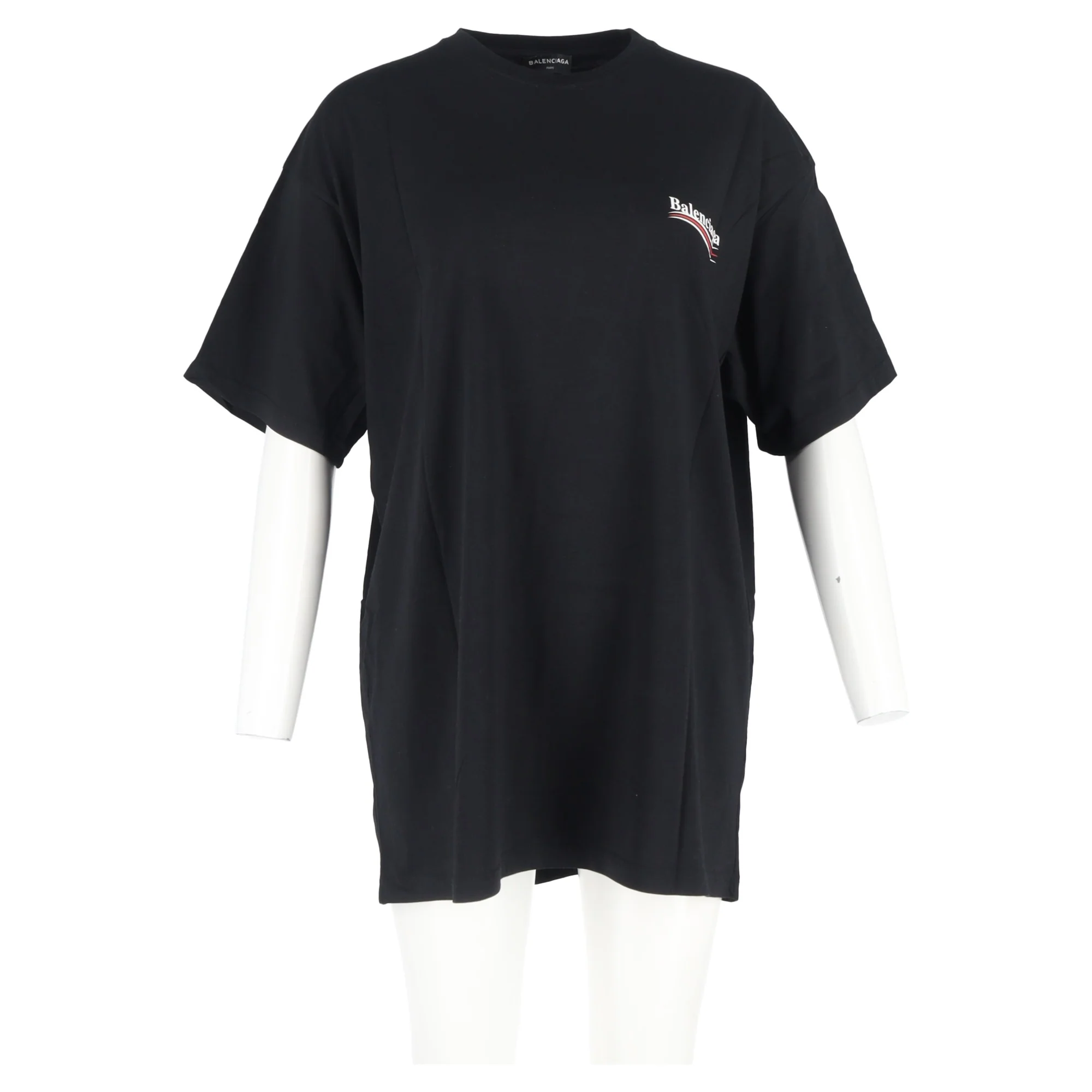 Women's Balenciaga Political Campaign T-Shirt in Black Cotton - Image 6