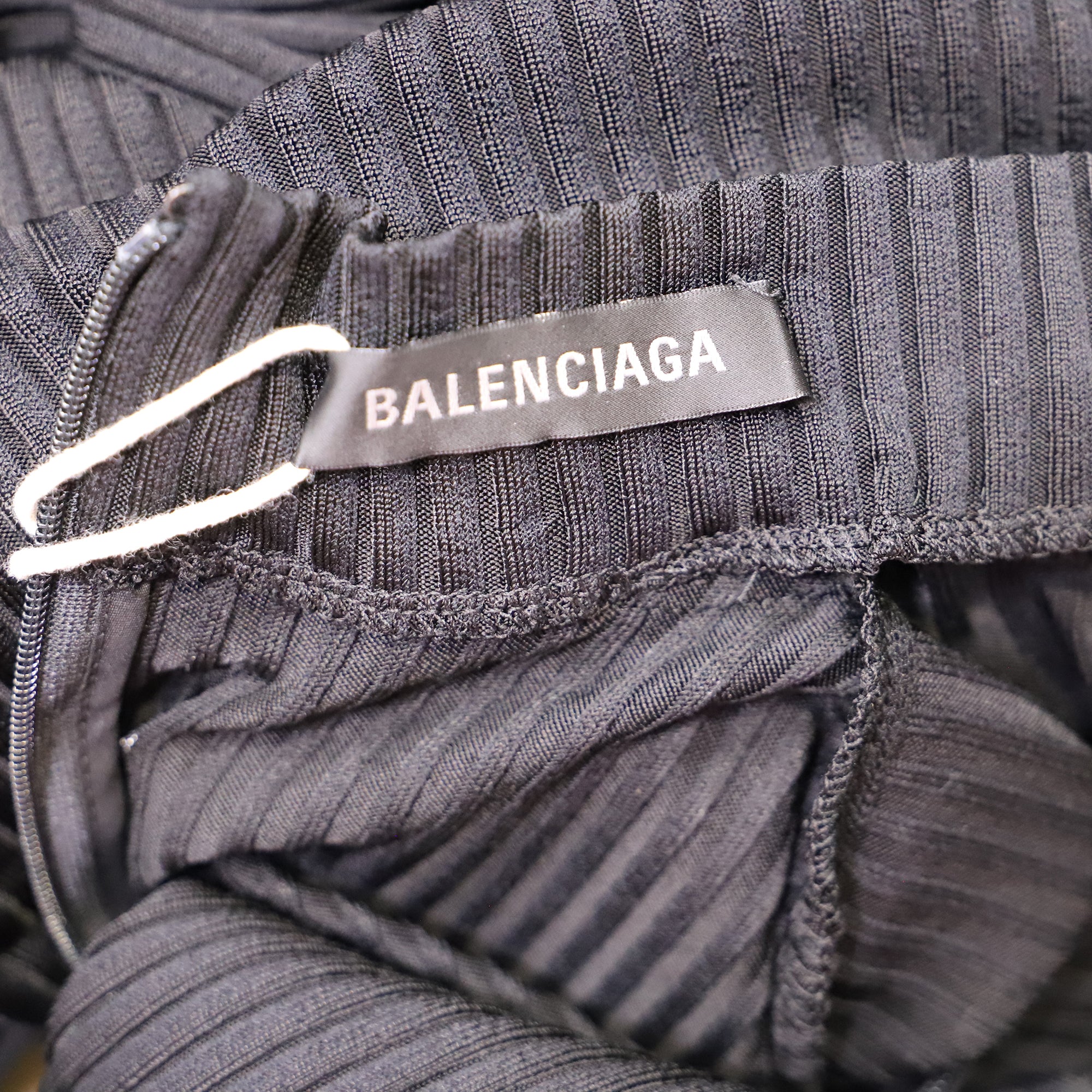 Women's Balenciaga Ribbed Turtleneck Maxi Dress in Black Viscose - Image 6