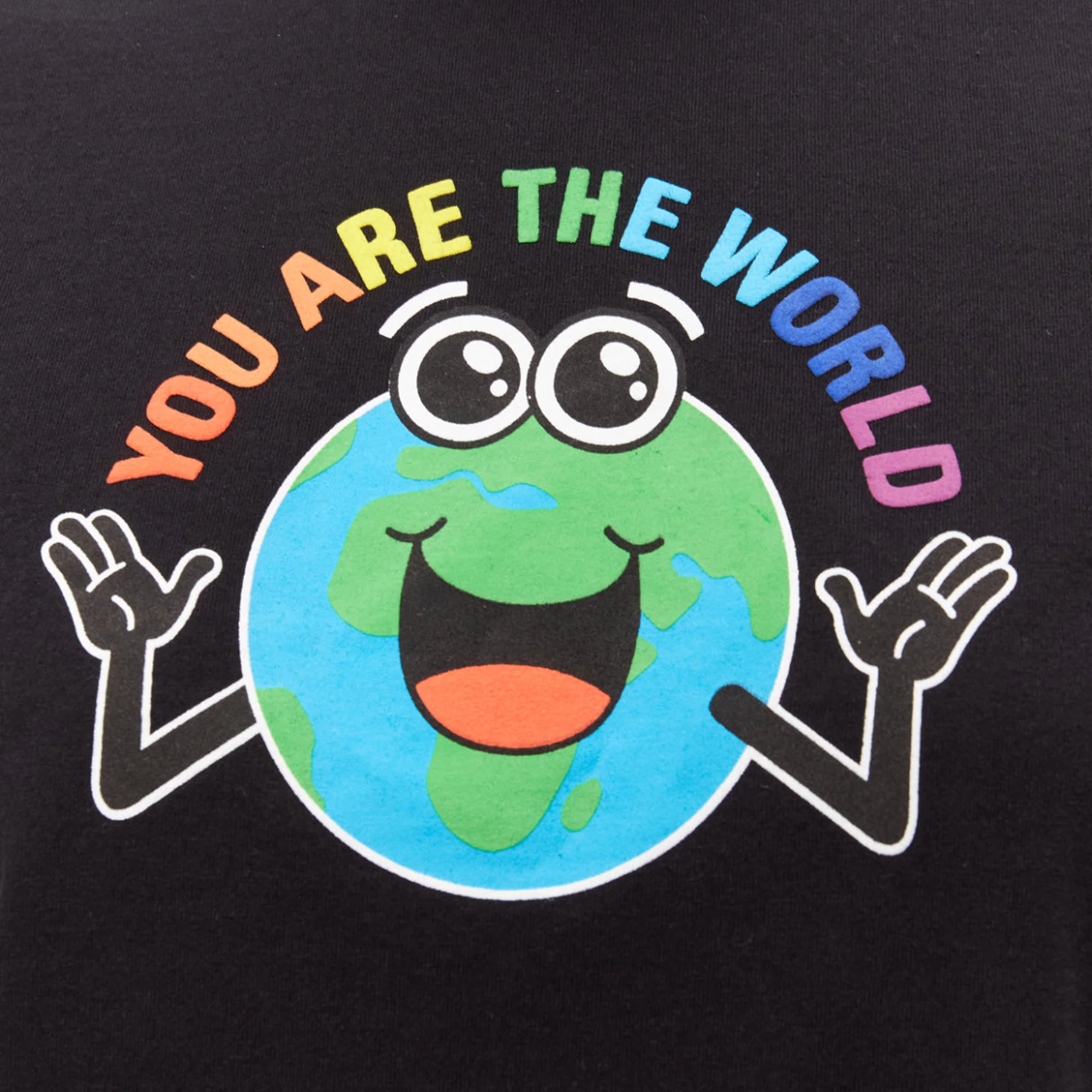 Women's Balenciaga you are the world rainbow globe print cropped tshirt - Image 2