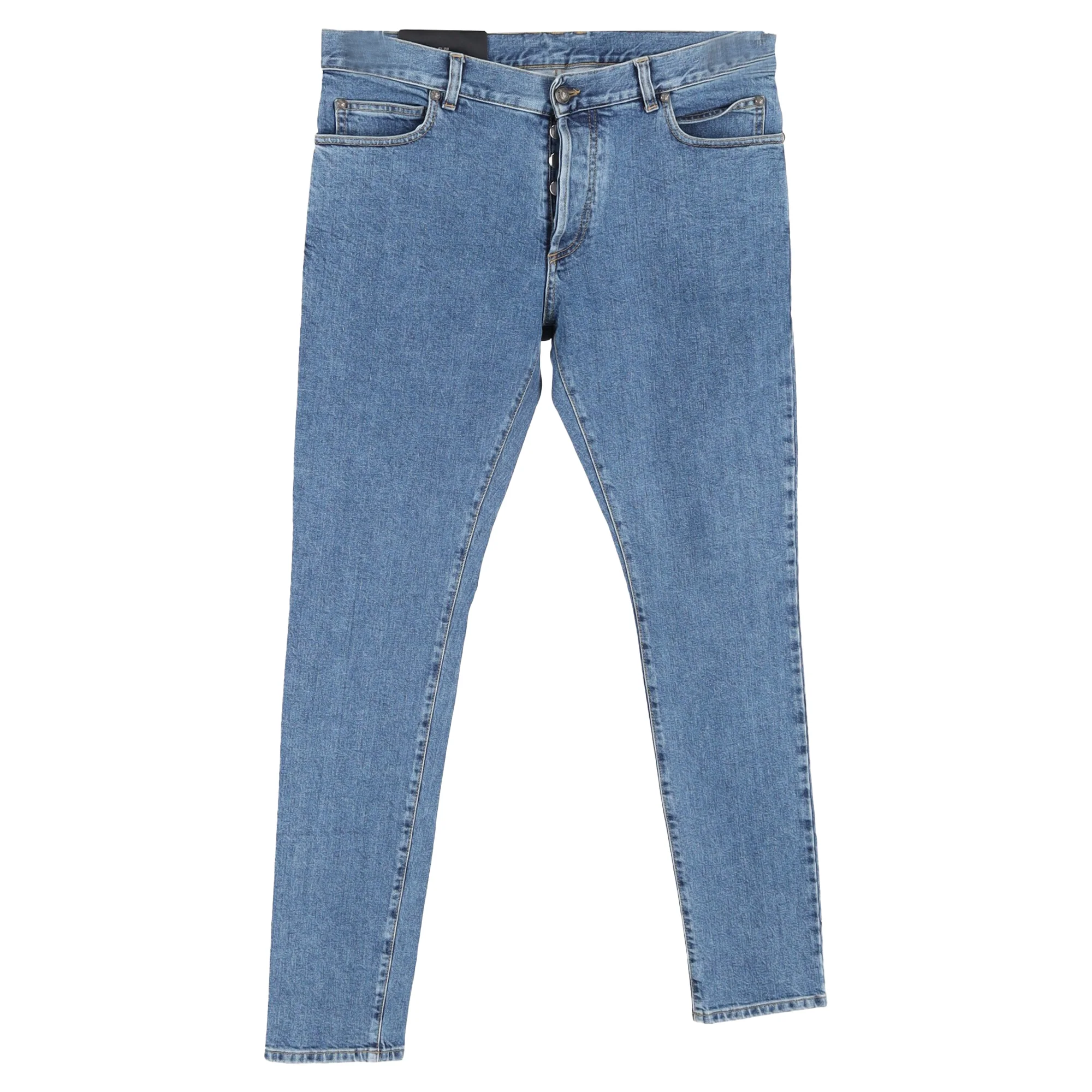 Women's Balmain Light Wash Jeans in Blue Cotton