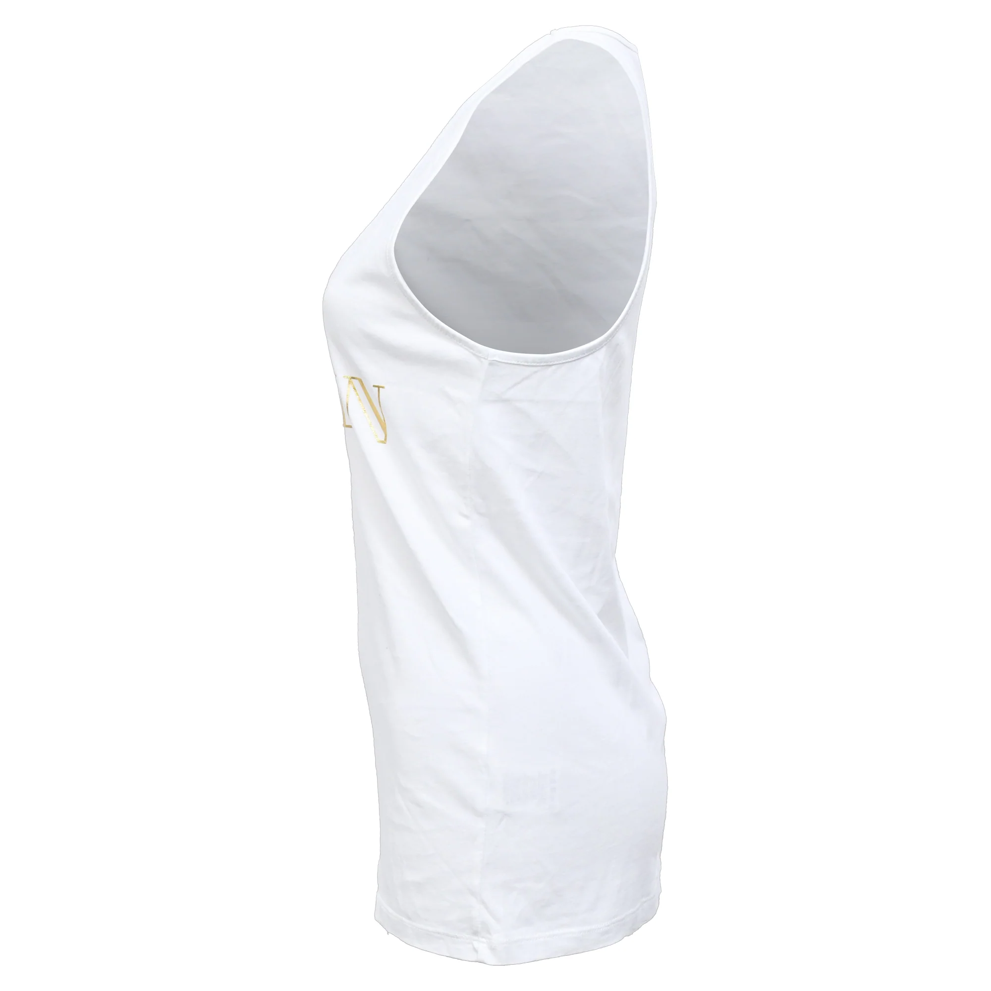 Women's Balmain Logo Printed Tank Top in White Cotton - Image 2