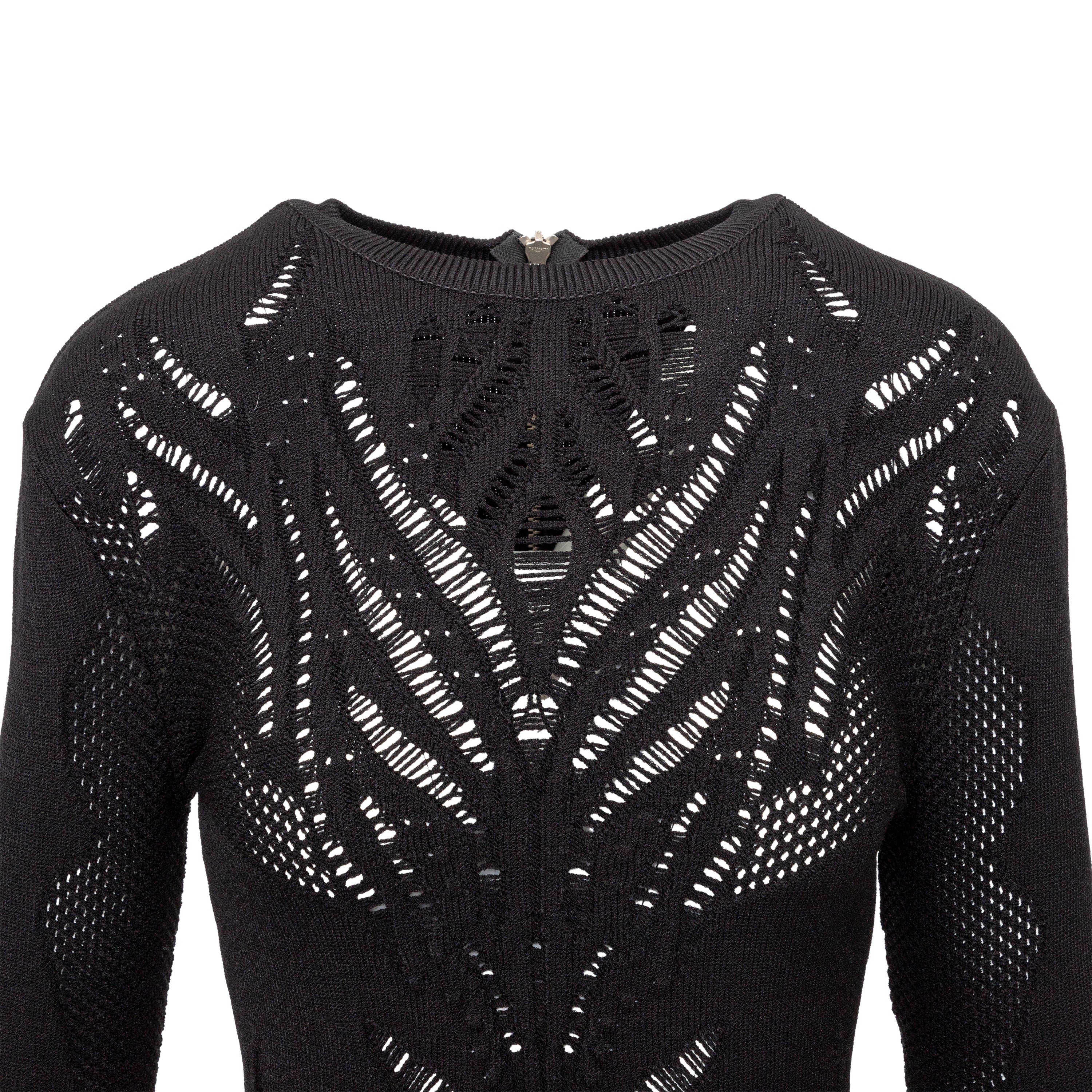 Women's Balmain Stretchy Jacquard Dress - '10s - Image 4