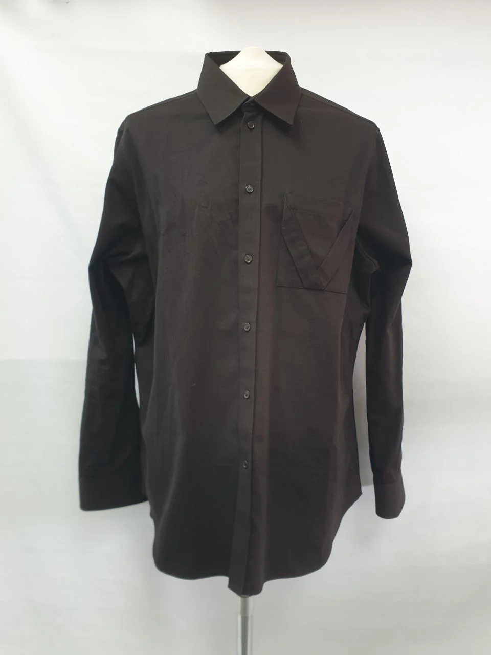 Men's Bottega Veneta Button Up Shirt in Brown Cotton - Image 6