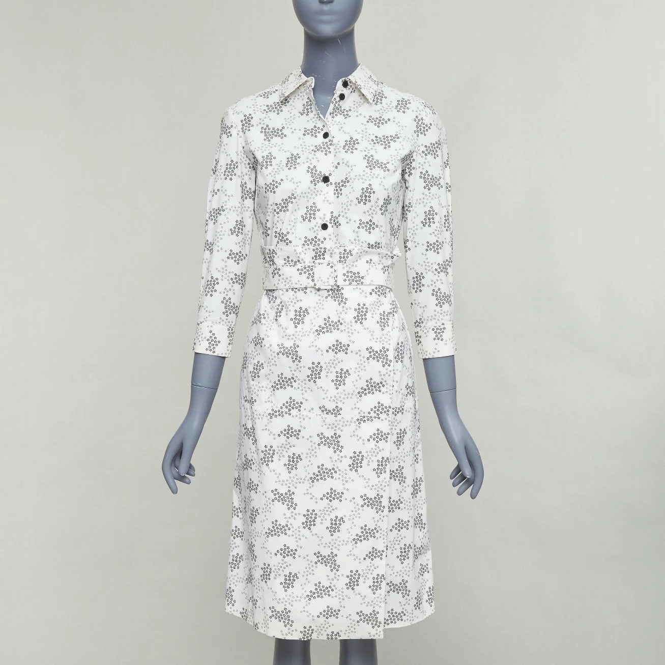 Women's Bottega Veneta cream floral shirt dress - Image 7