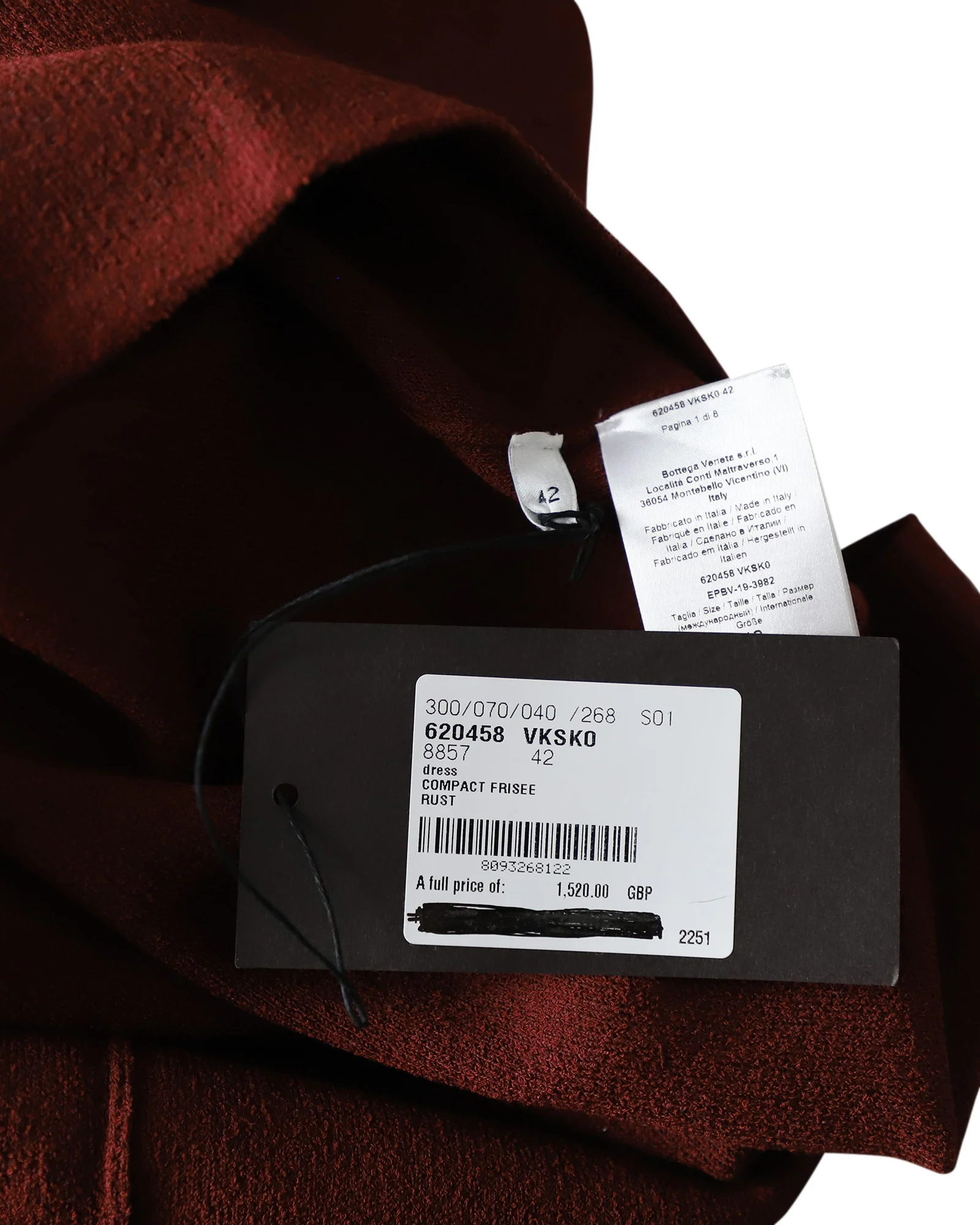 Women's Bottega Veneta One Shoulder Dress in Rust Viscose - Image 4