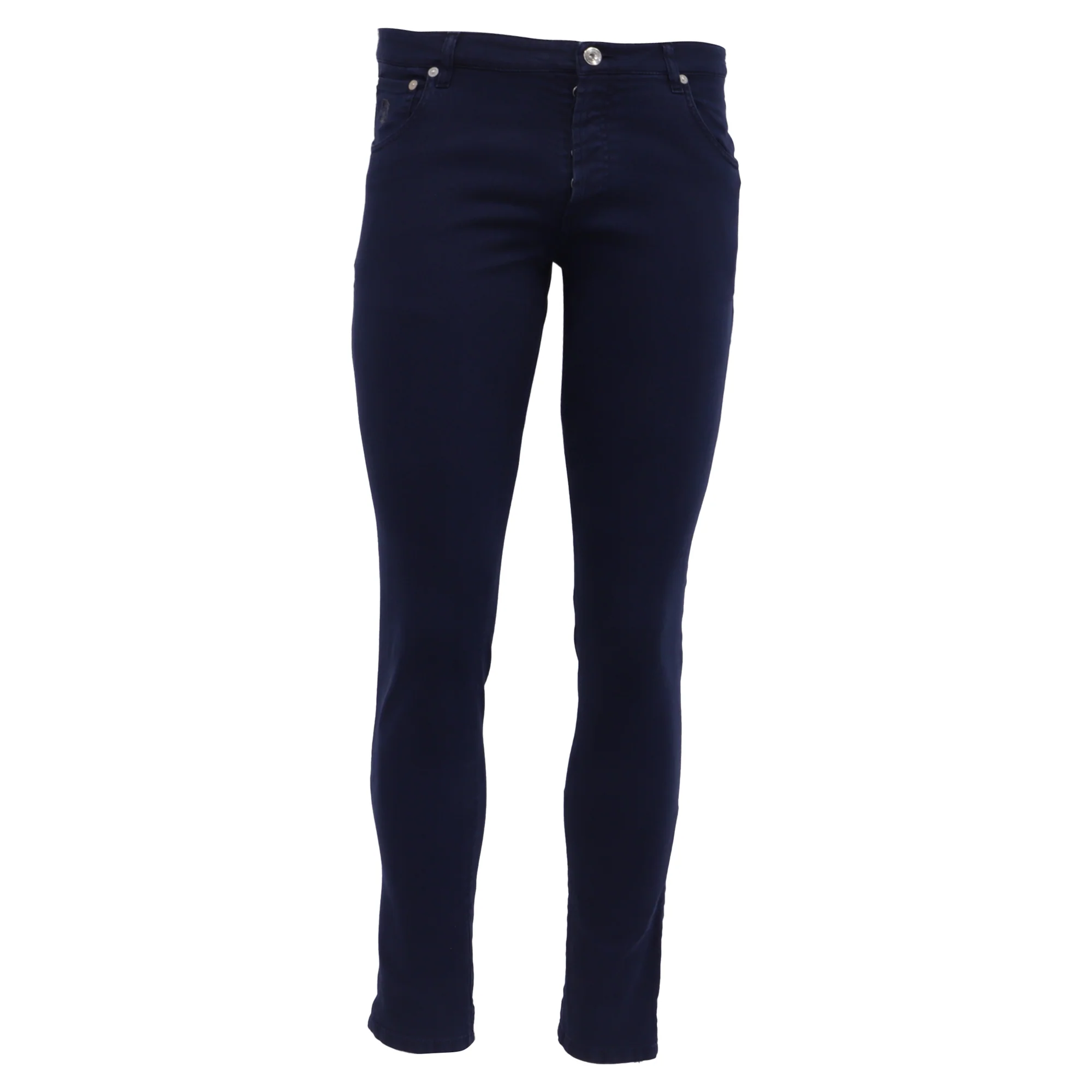 Men's Brunello Cucinelli Low-Rise Skinny Jeans in Navy Blue Cotton