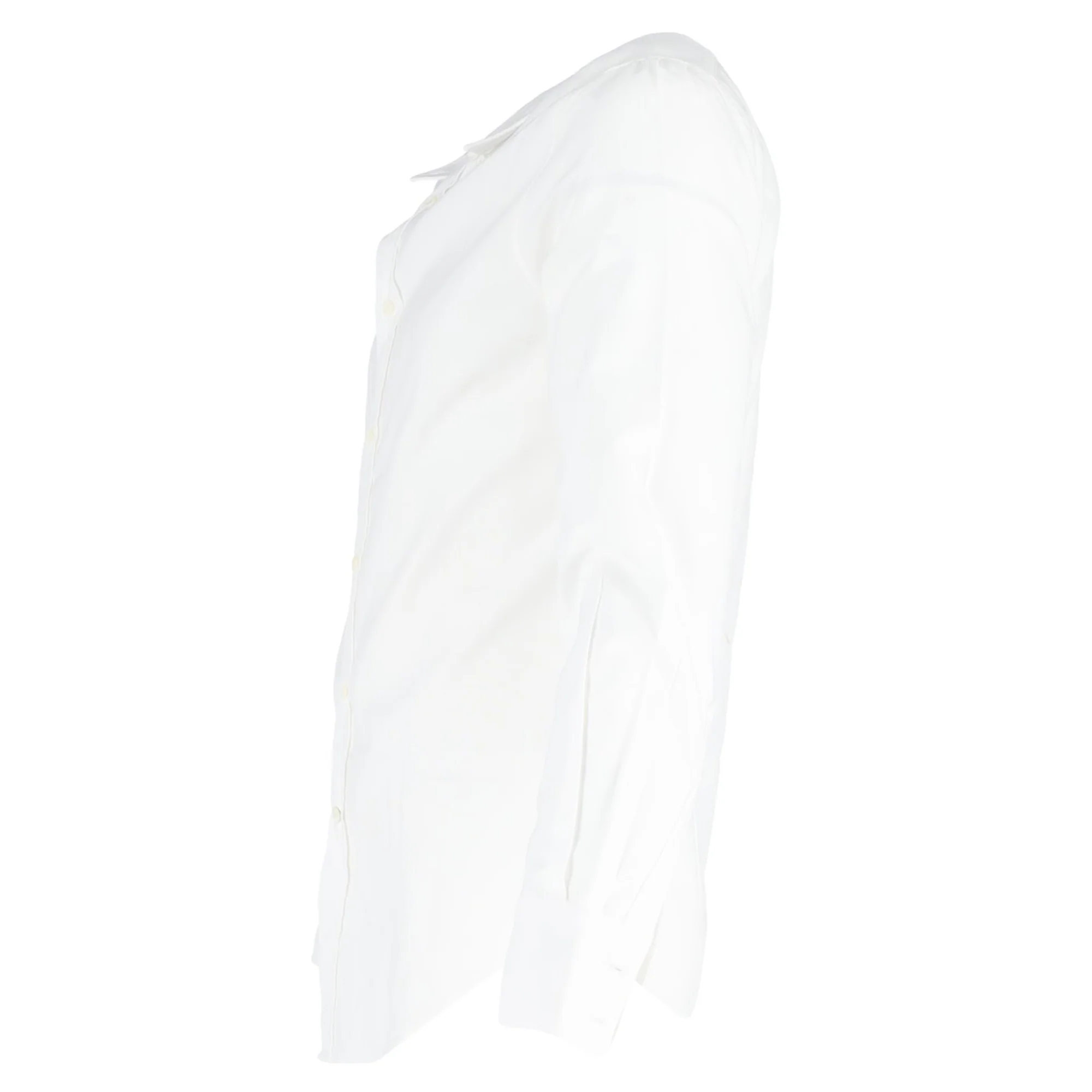 Men's Brunello Cucinelli Royal Oxford MOP Slim Fit Shirt in White Cotton - Image 2