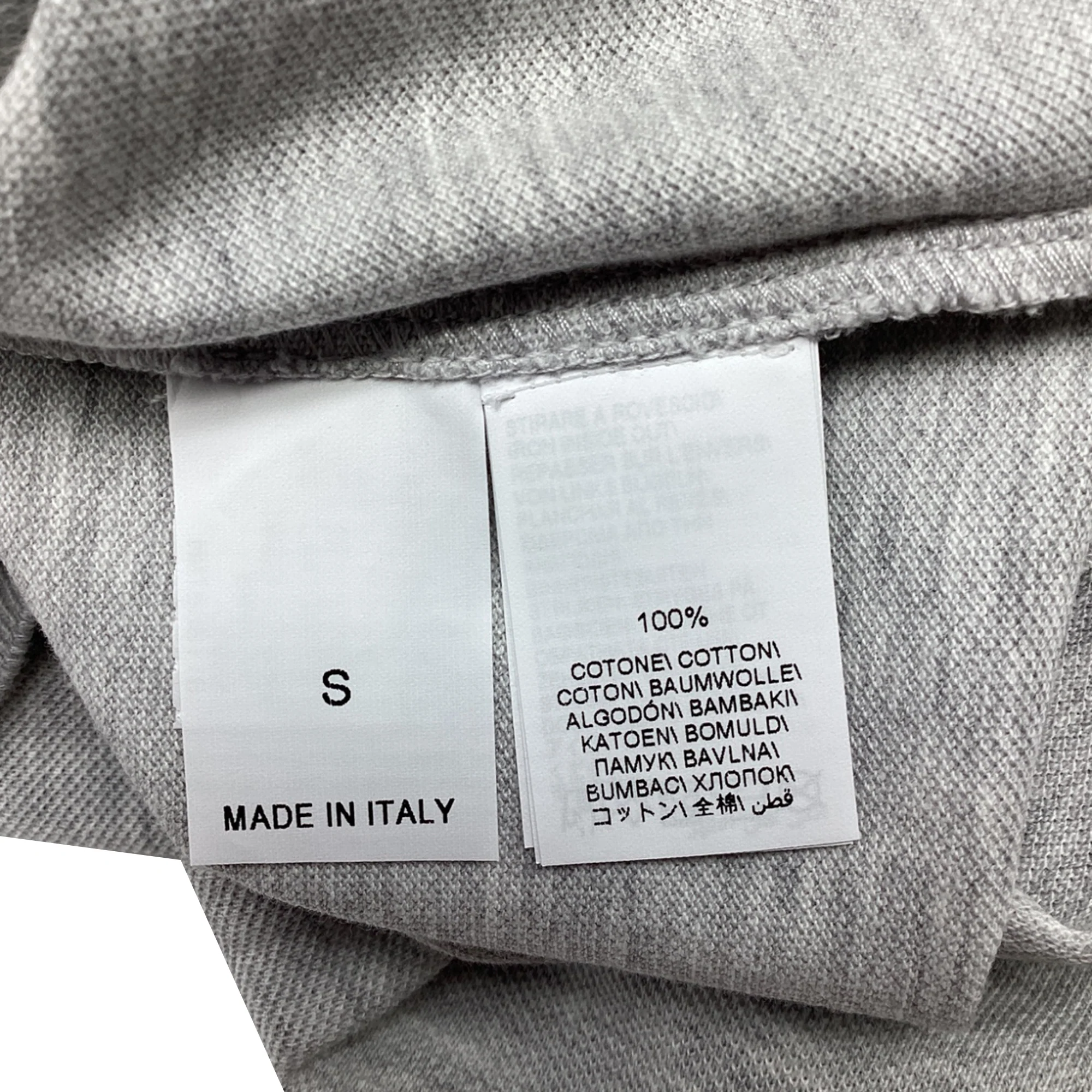 Men's Brunello Cucinelli Short Sleeve Polo Shirt in Grey Cotton - Image 4