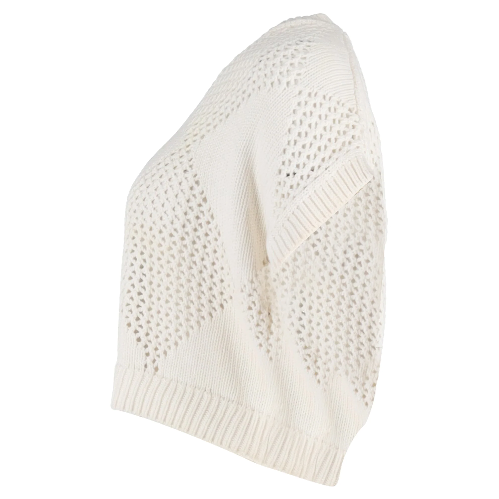 Women's Brunello Cucinelli Knit Vest Top in White Cotton - Image 2