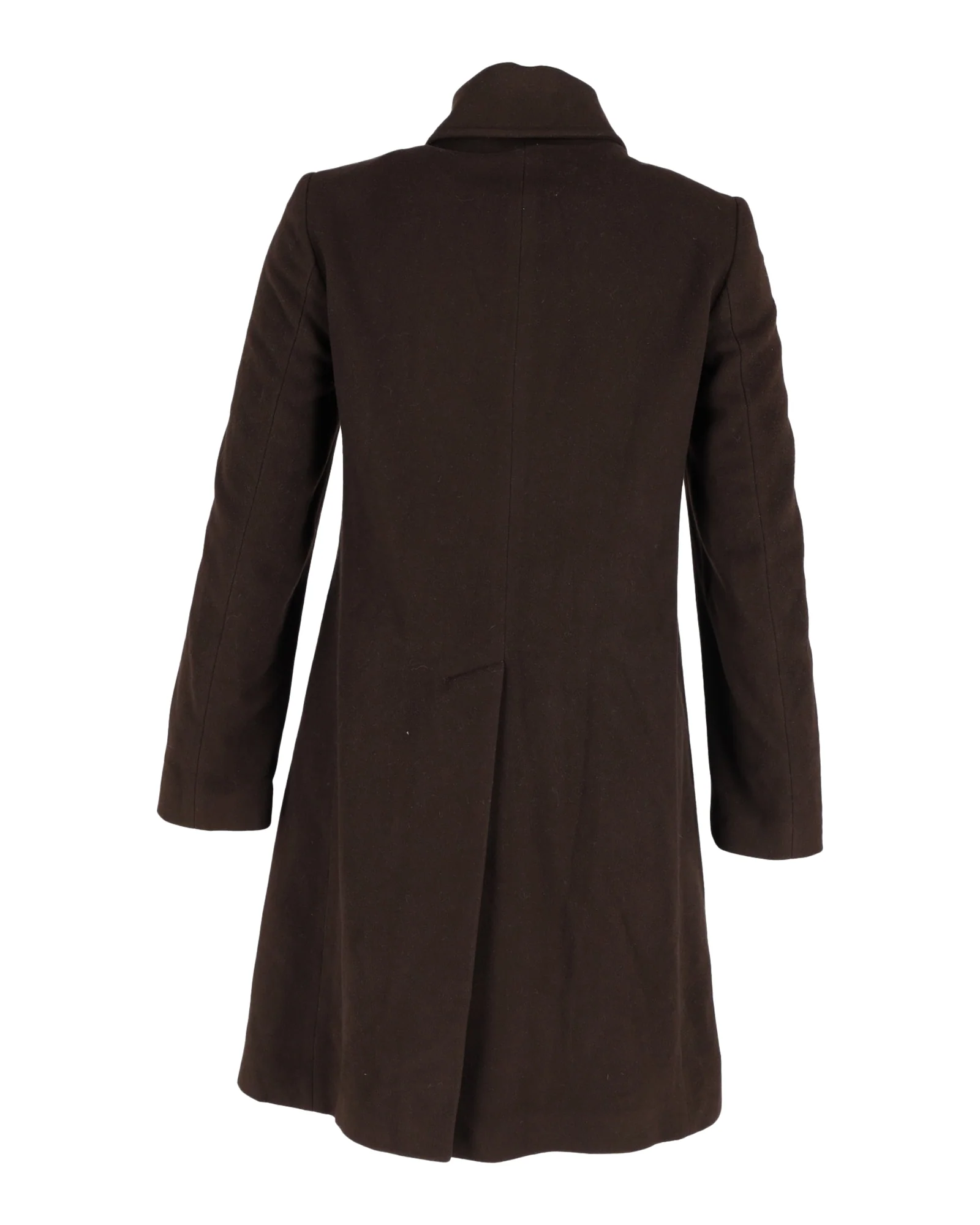 Men's Burberry Collared Coat in Brown Wool - Image 2