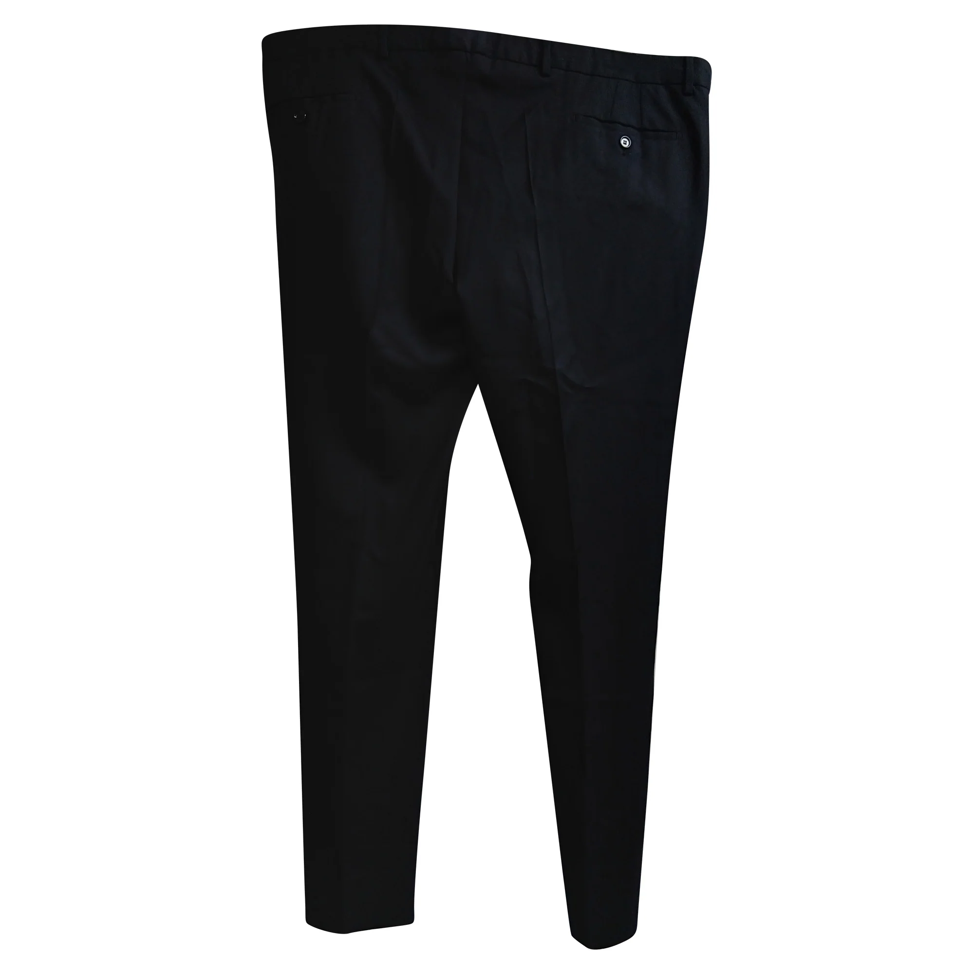 Men's Burberry Straight-Leg Trousers in Navy Blue Wool - Image 2