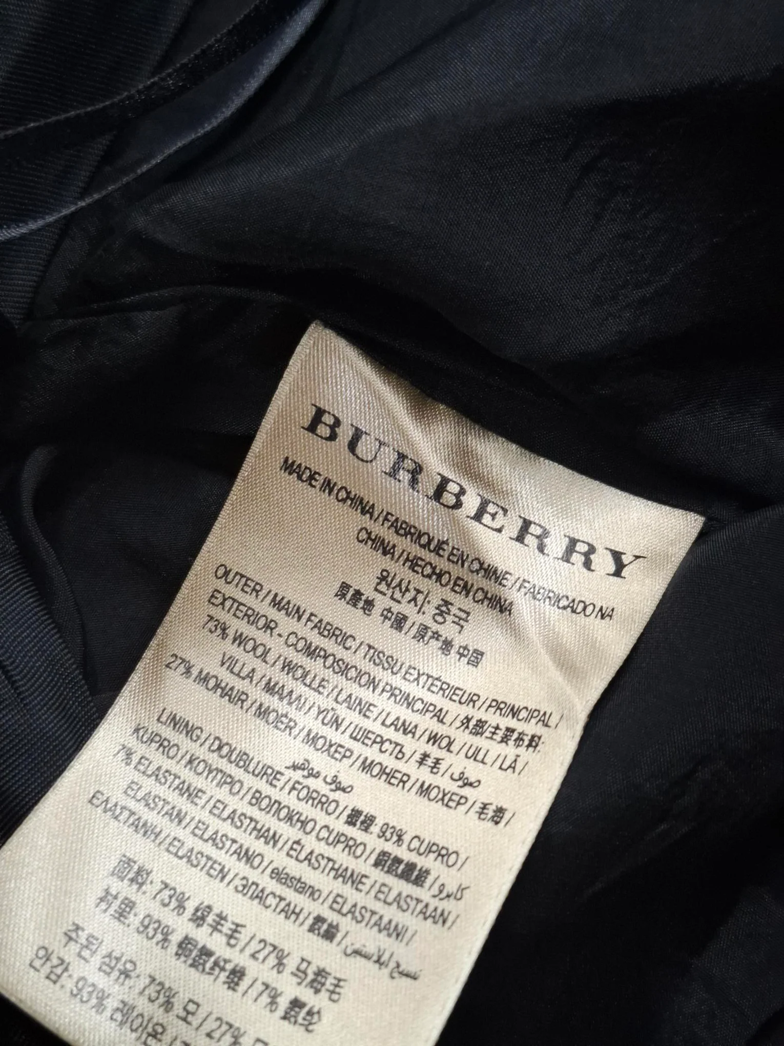 Women's Burberry Straight-Leg Trousers in Black Wool - Image 8