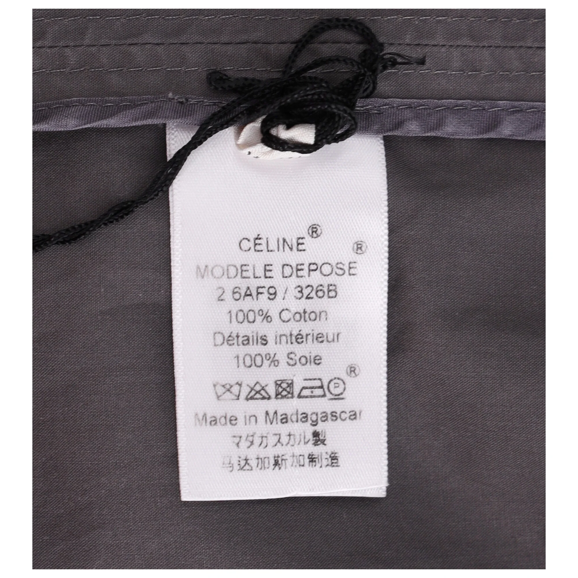 Women's Celine Belted V-Neck Midi Dress with Pockets in Grey Cotton - Image 10